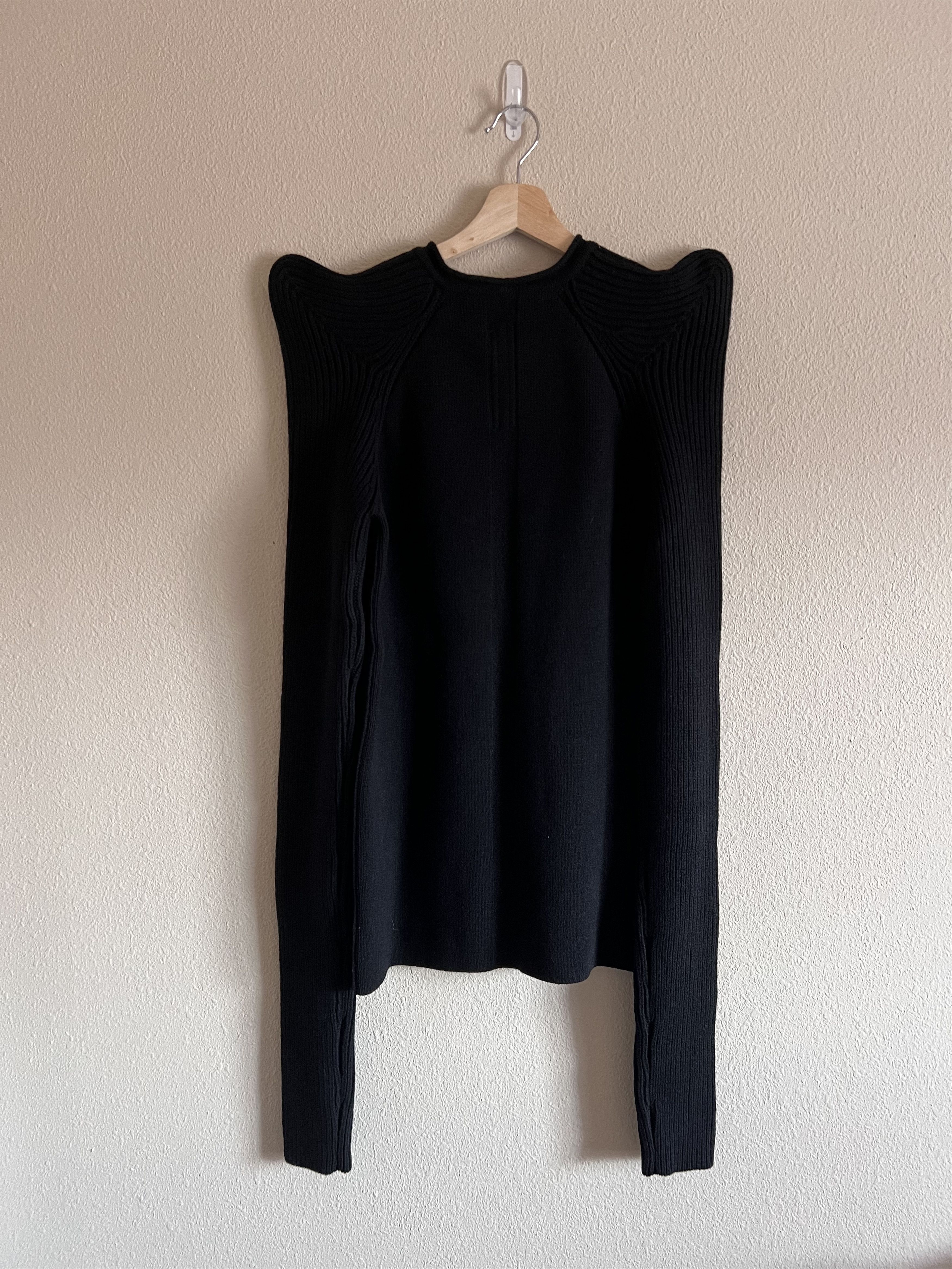 Rick Owens Rick Owens Tec Pullover Sweater in Black Size US S / EU 44-46 / 1 - 5 Thumbnail