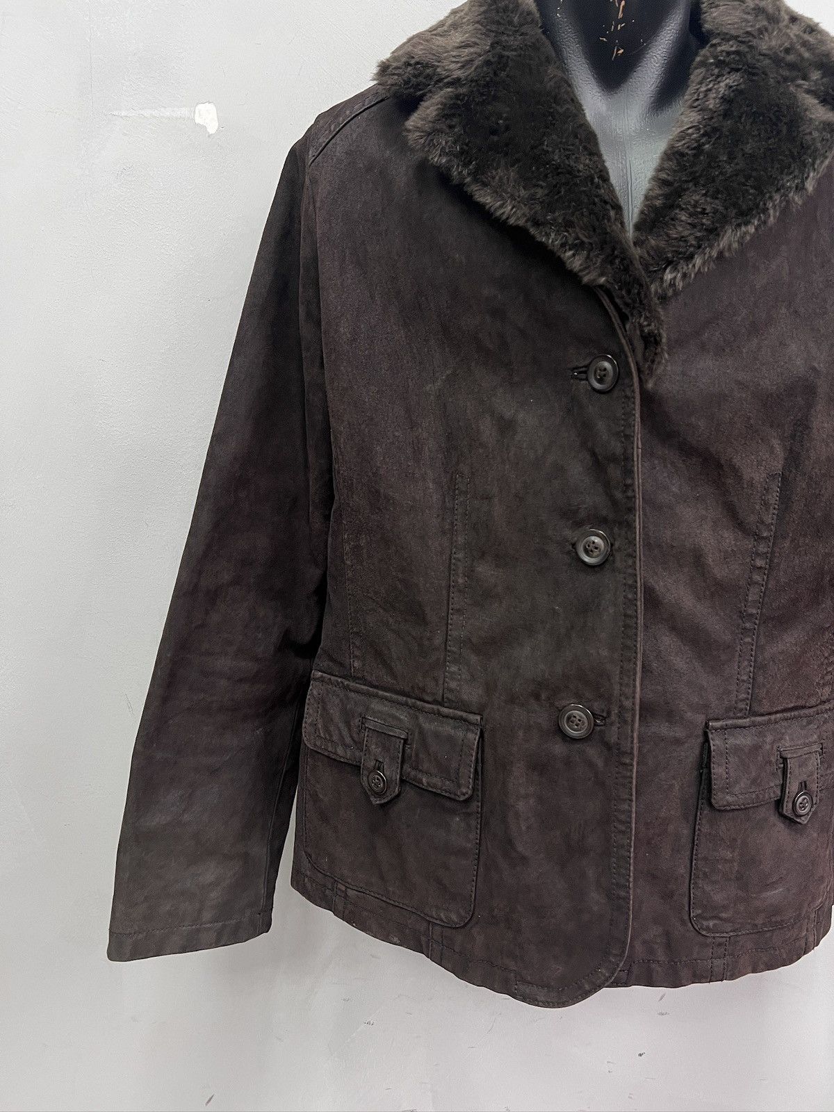 Hysteric Glamour Suede leather fur collar gothic leather jacket y2k style Size US M / EU 48-50 / 2 - 3 Thumbnail