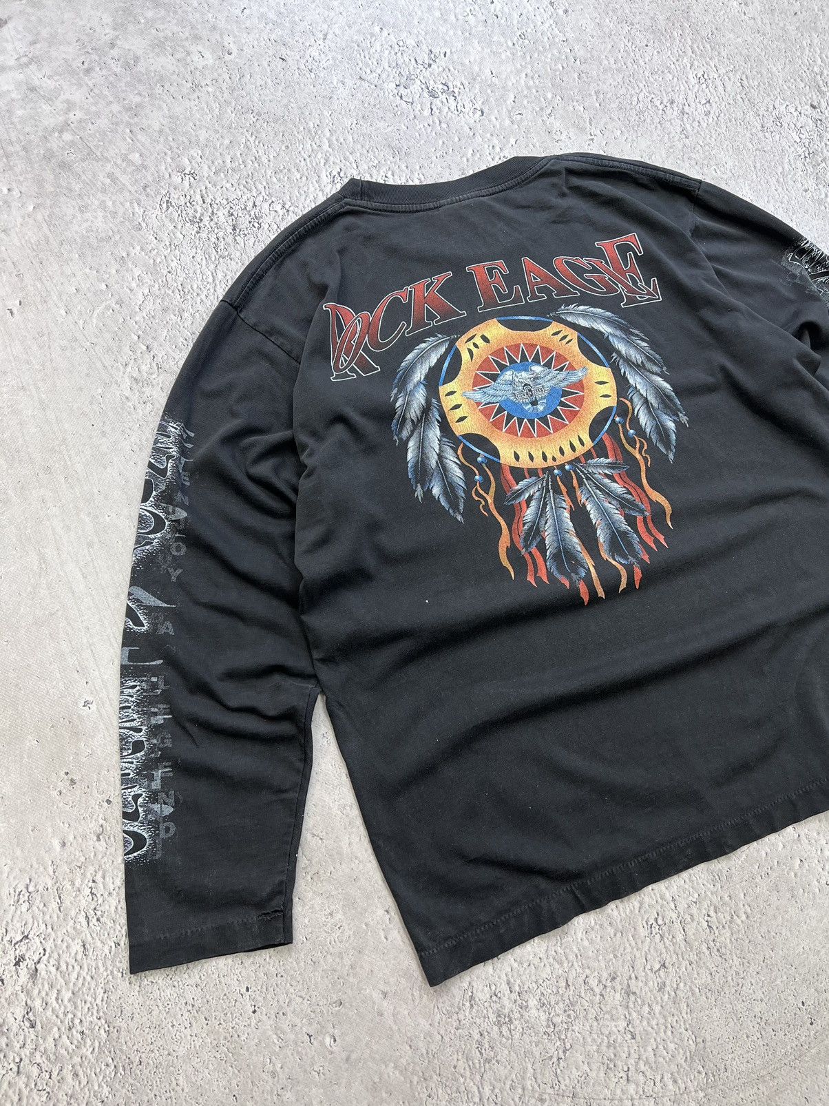 Harley Davidson × Vintage Vintage Harley Davidson ROCK eagles long sleeve t shirt Size US L / EU 52-54 / 3 - 8 Thumbnail
