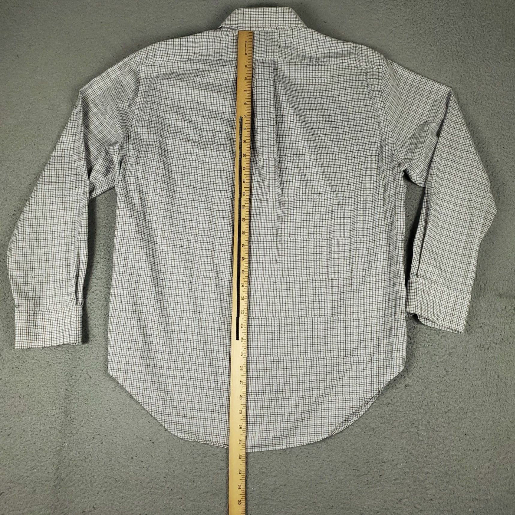 Ralph Lauren Ralph Lauren Shirt Mens 16.5 Blue Beige Check Dress Button Up Long Sleeve Size 46R - 3 Thumbnail