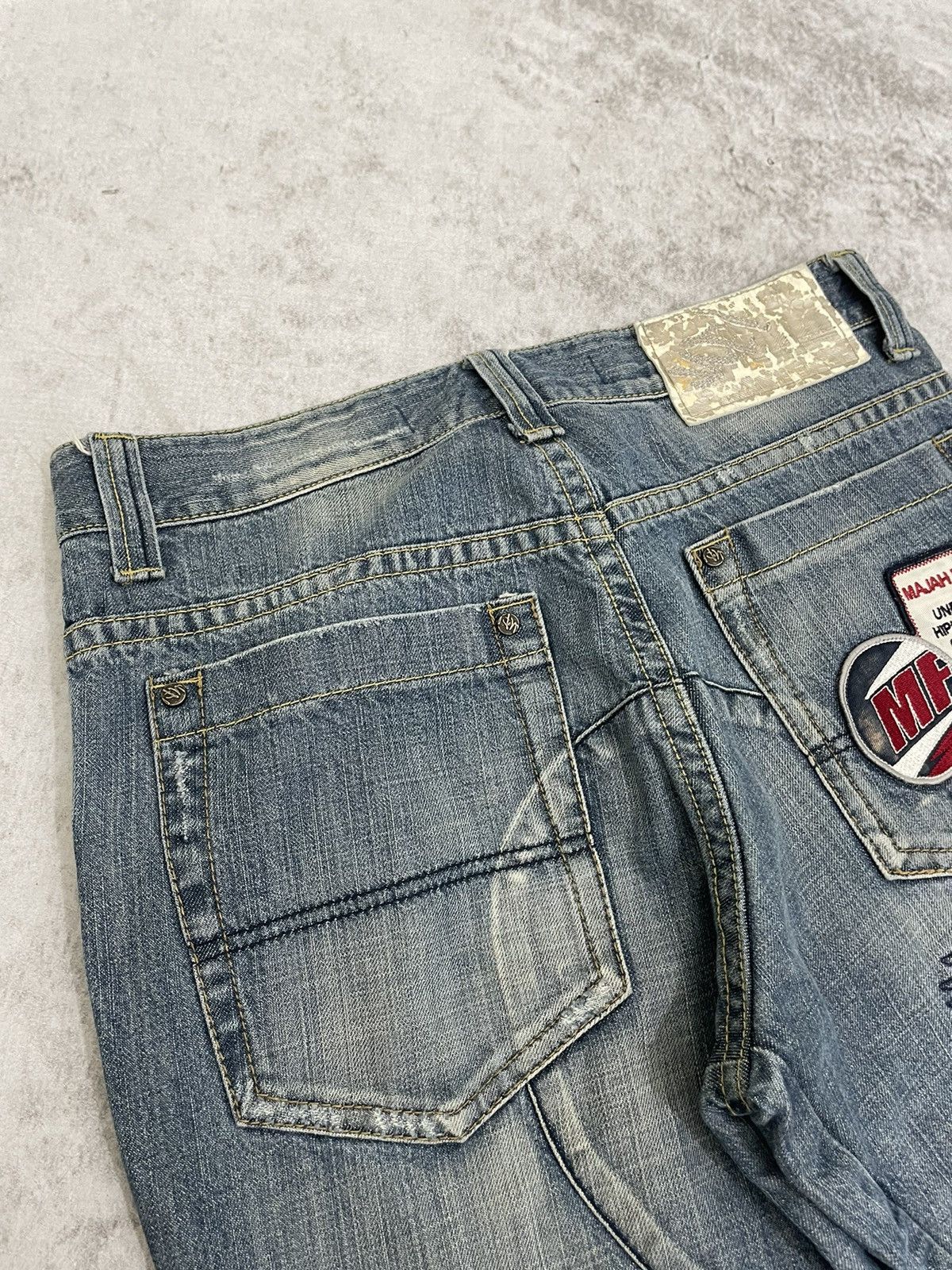 Hysteric Glamour 2000s Majahflafah patchwork Denim y2k style Size US 30 / EU 46 - 4 Thumbnail