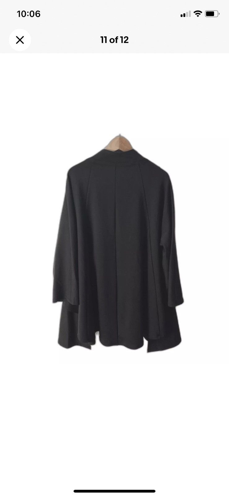 Designer PATRIZIA LUCA | NWT Modern Trench Coat Swing Jacket - Black Size M / US 6-8 / IT 42-44 - 10 Thumbnail