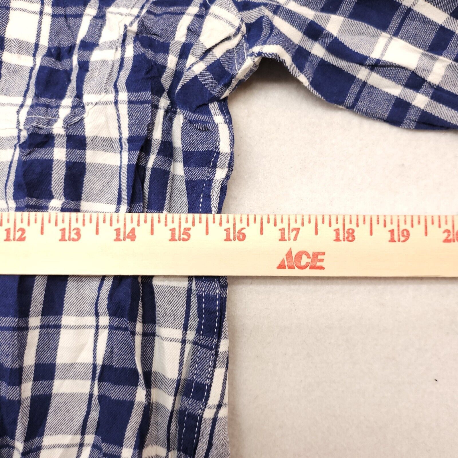 14th & Union 14th & Union Madras Flannel Shirt Mens Size Medium M Blue Size US M / EU 48-50 / 2 - 9 Thumbnail