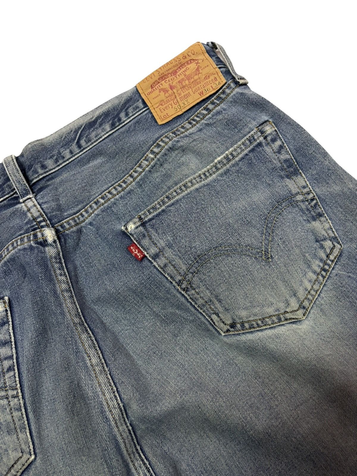 Levi's Vtg 90s Levis 501 Big E Selvedge Distressed Jeans Size US 38 / EU 54 - 9 Thumbnail