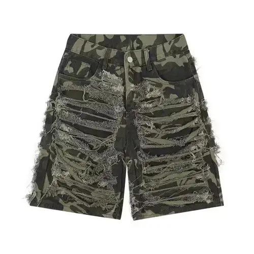 Hypebeast damaged sports fade ripped shorts Size US 34 / EU 50 - 2 Thumbnail