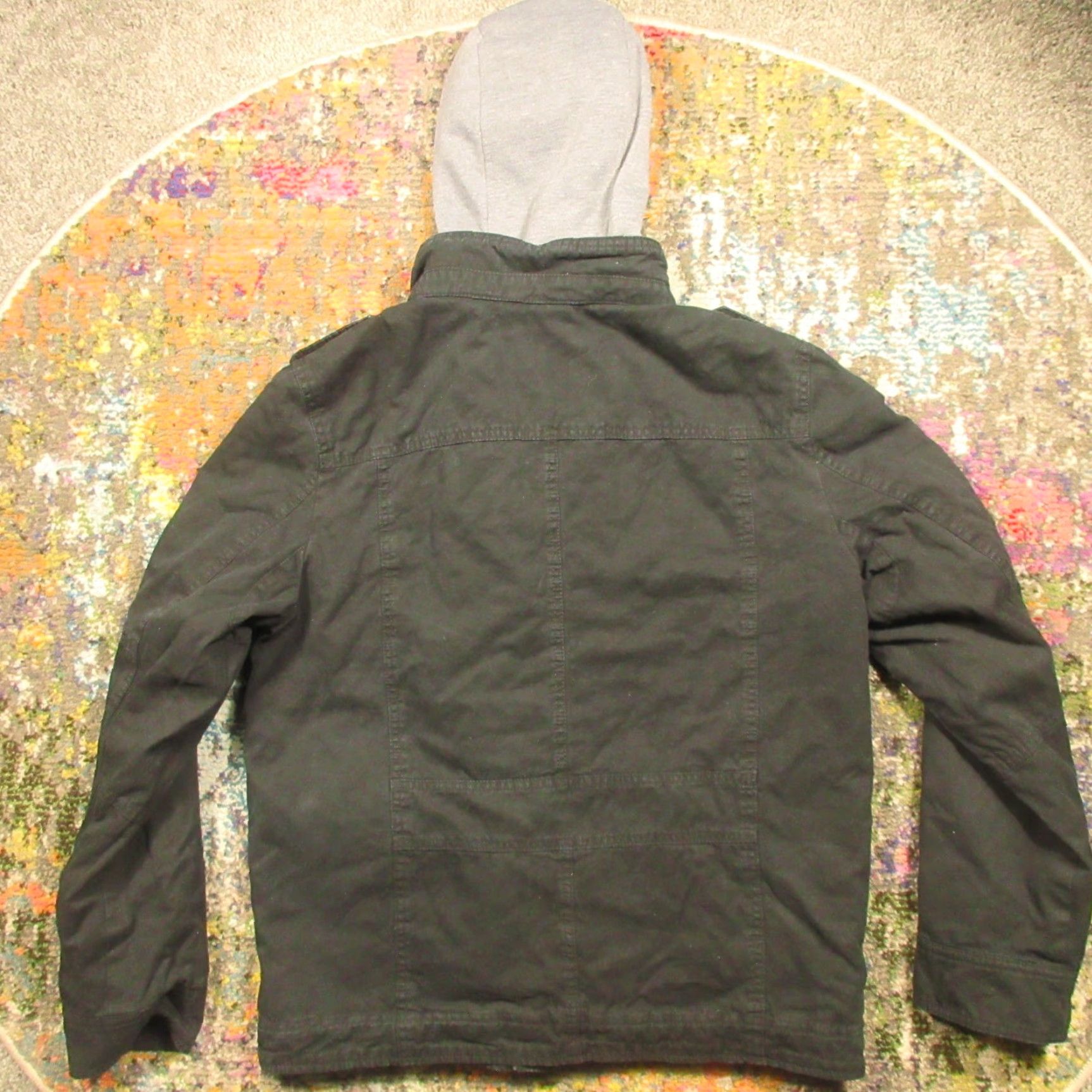 Levi's Levi's Jacket Mens Small Black Canvas Bomber Insulated Hooded Quilted Stand-Up Collar Pockets Zip Wind-Resistant Size US S / EU 44-46 / 1 - 2 Thumbnail