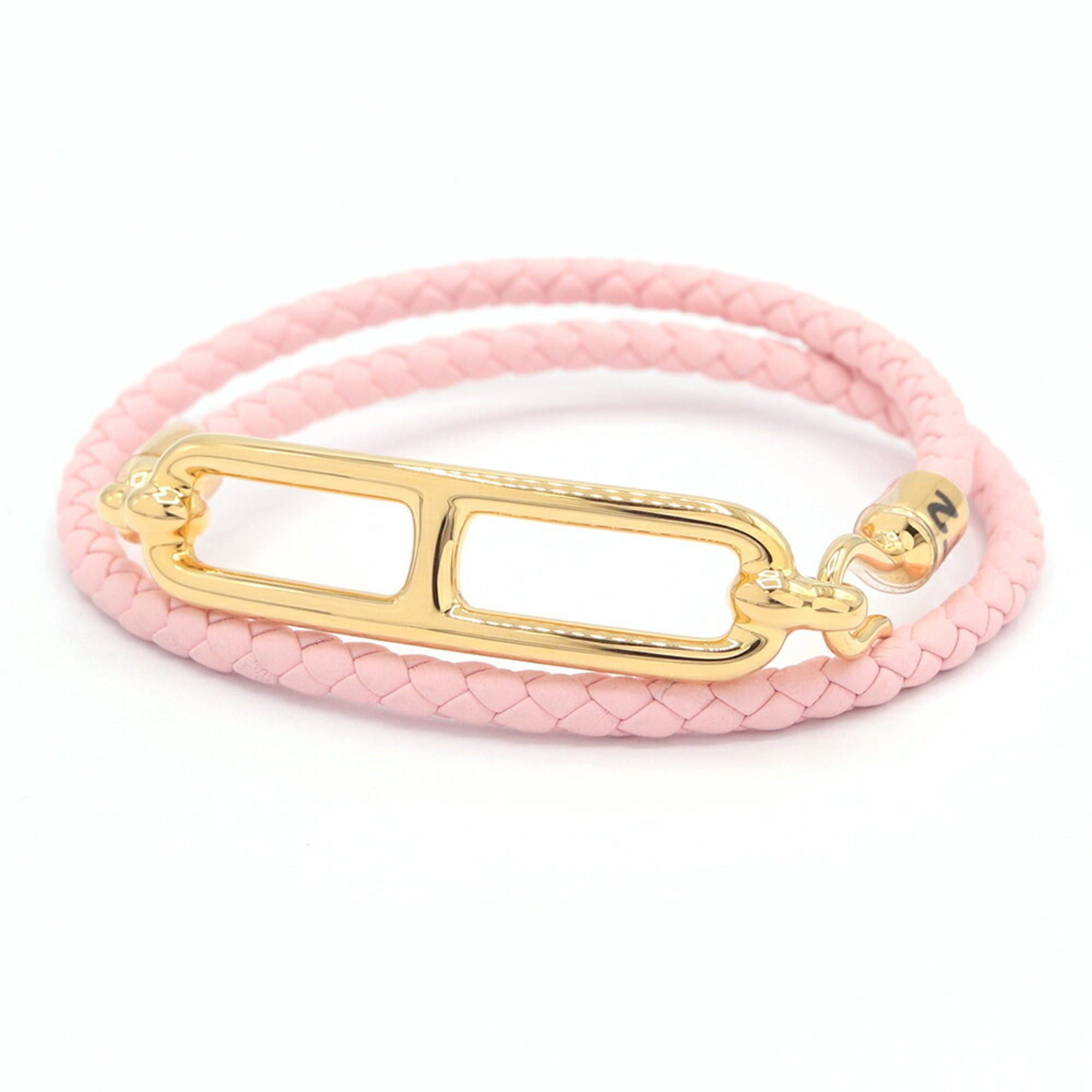 Hermes Hermes Bracelet, Louli Double Tour H071727, Rose Sakura, Veau Swift Leather, Layer, Women's. Size ONE SIZE - 1 Thumbnail