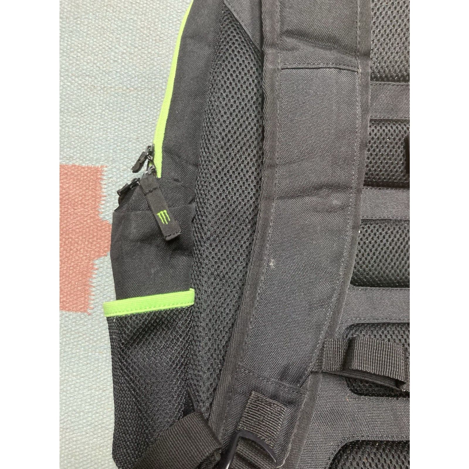 Logo 7 Monster energy Backpack Black Green Logo College School Men Backpack Size ONE SIZE - 6 Thumbnail