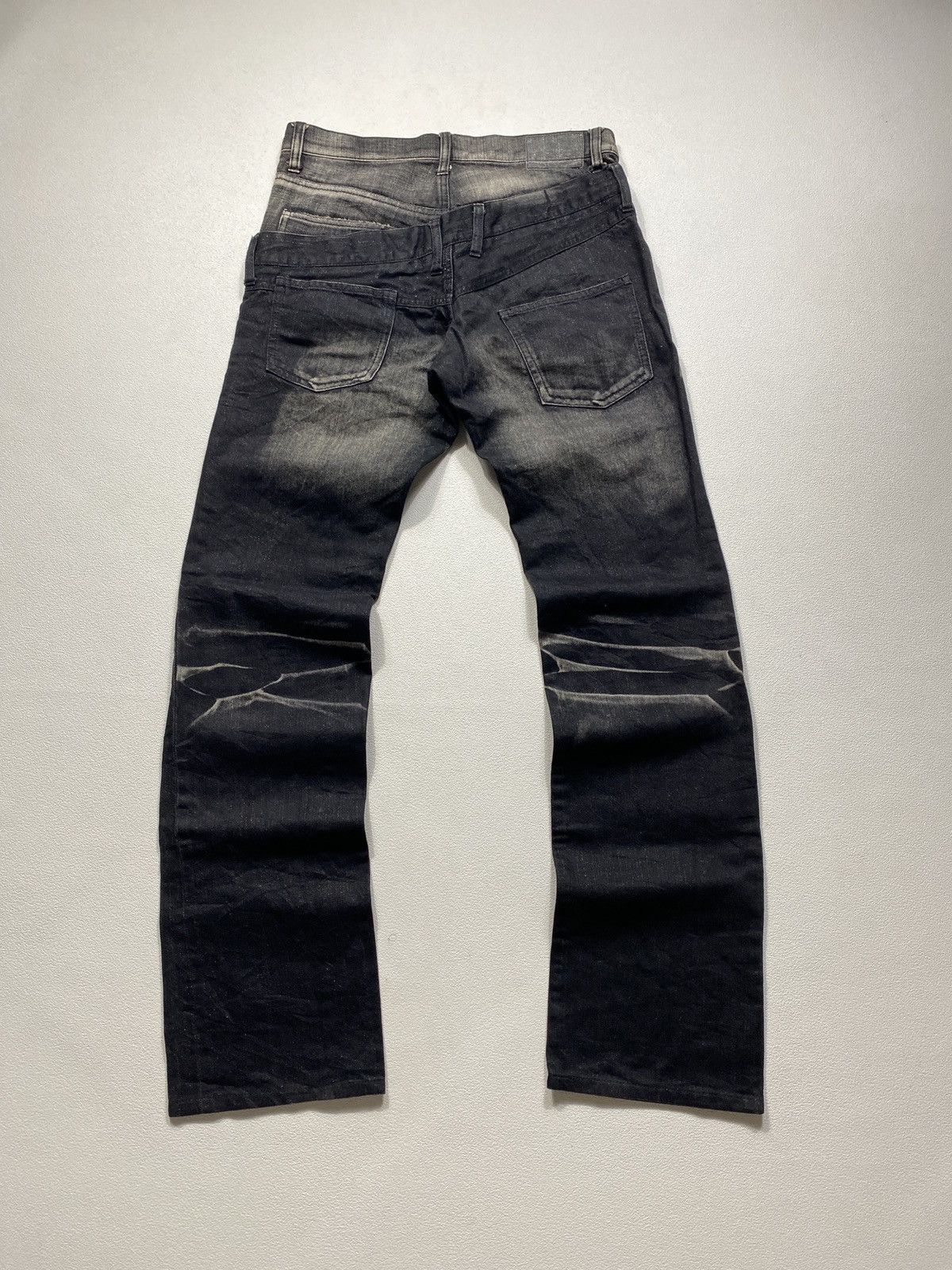 5351 POUR LES HOMMES Abahouse 5351 Pour Les Hommes Asymmetric Double Waist Jeans Size US 31 - 4 Thumbnail