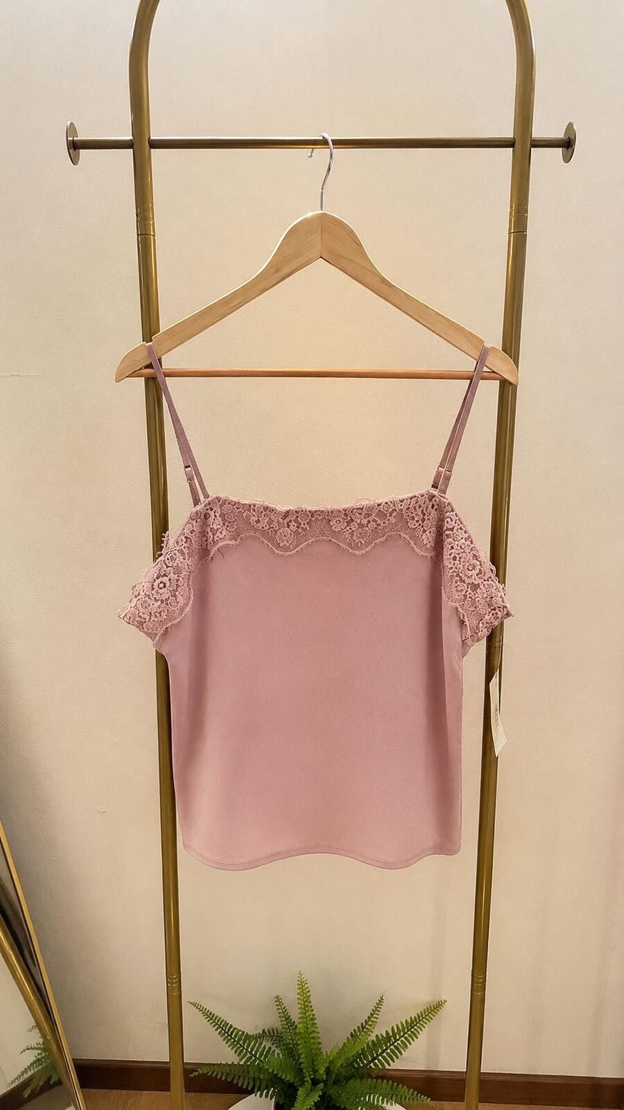 Other NWT XL Pink Wild Fable Womens Lace Trim Satin Crop Size XL / US 12-14 / IT 48-50 - 1 Thumbnail