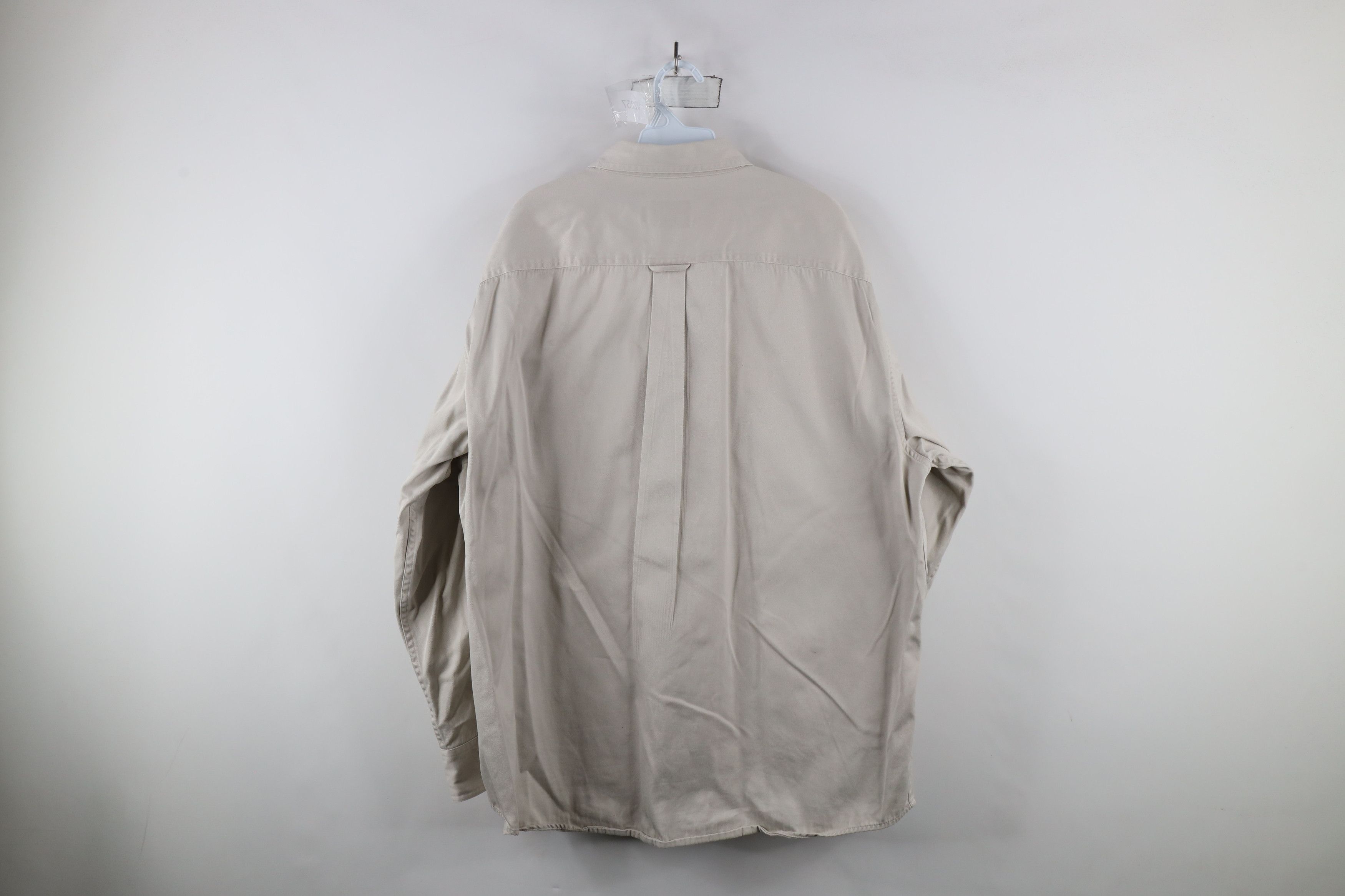 Cabelas × Vintage Vintage 90s Cabelas Cotton Twill Safari Button Shirt Beige Size US XL / EU 56 / 4 - 10 Thumbnail