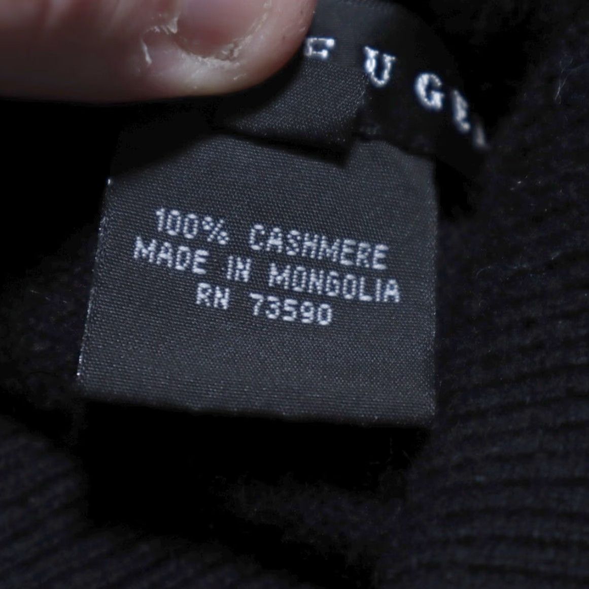 Vintage Yansi Fugel 100% Cashmere Dress Black Women's M Size M / US 6-8 / IT 42-44 - 6 Thumbnail