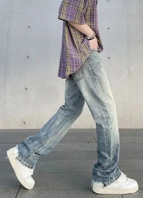 Japanese Brand Vintage Blue Flared Slim Jean Size US 30 / EU 46 - 6 Thumbnail
