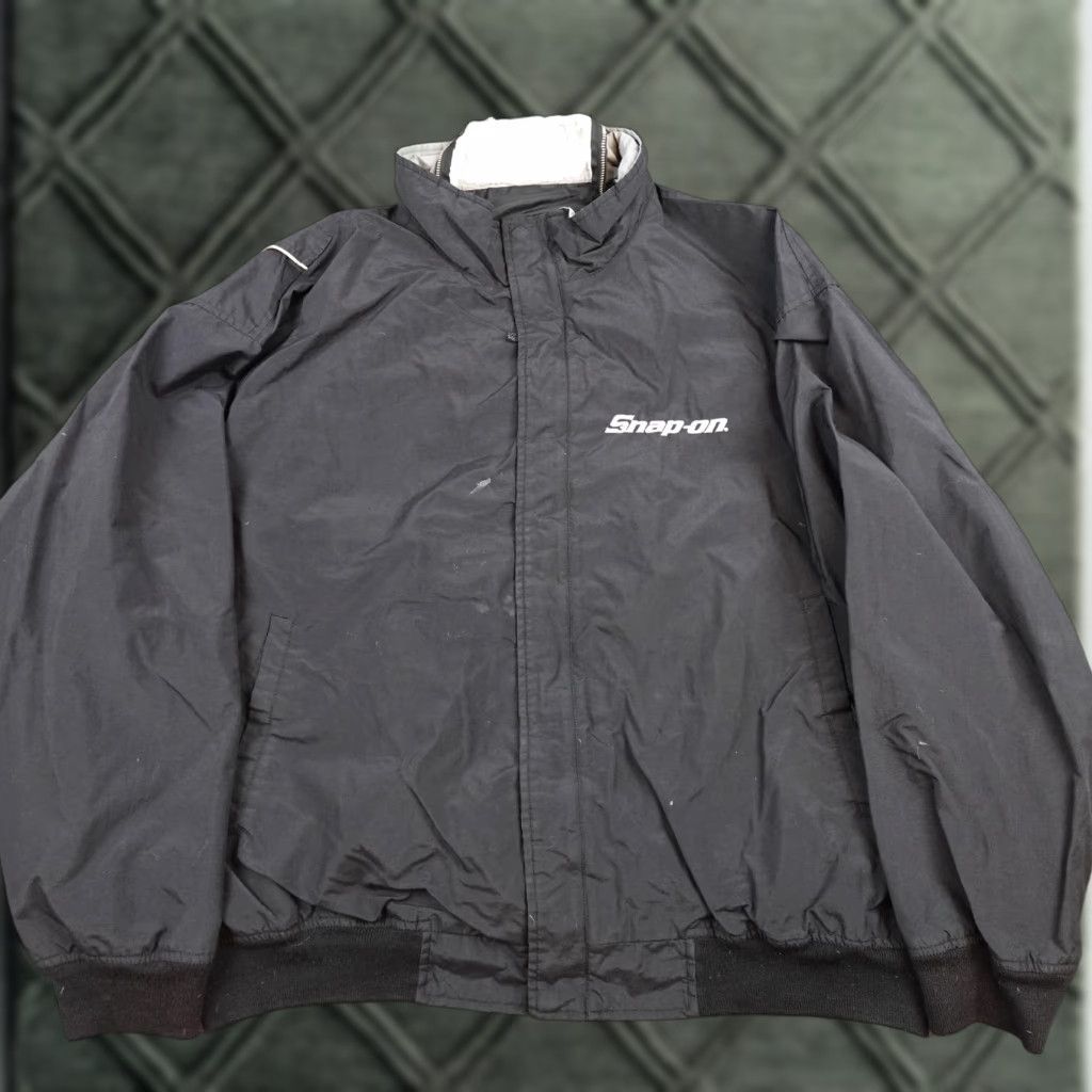 Vintage VINTAGE Snap-on Jacket Mens 2XL Black Nylon Bomber Full Zip Insulated Lined Pockets Size US XXL / EU 58 / 5 - 1 Thumbnail
