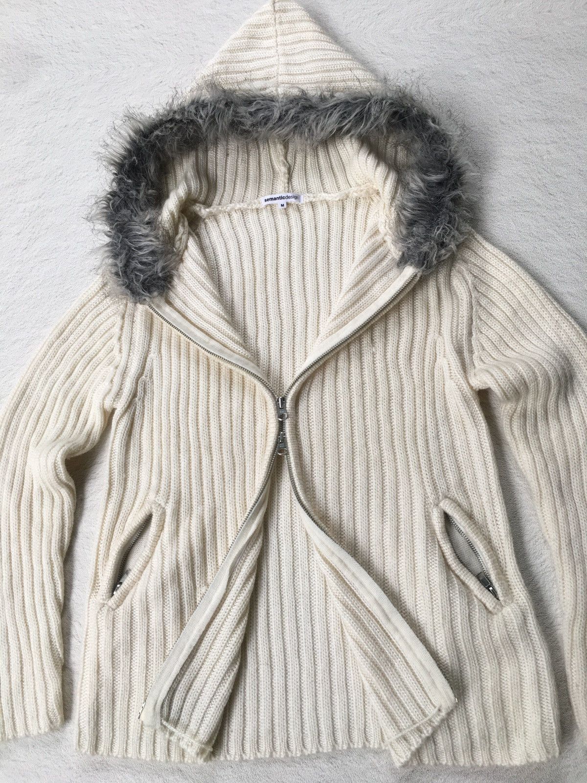 semanticdesign Semantic Design knit Fur Hoodie Size US M / EU 48-50 / 2 - 3 Thumbnail