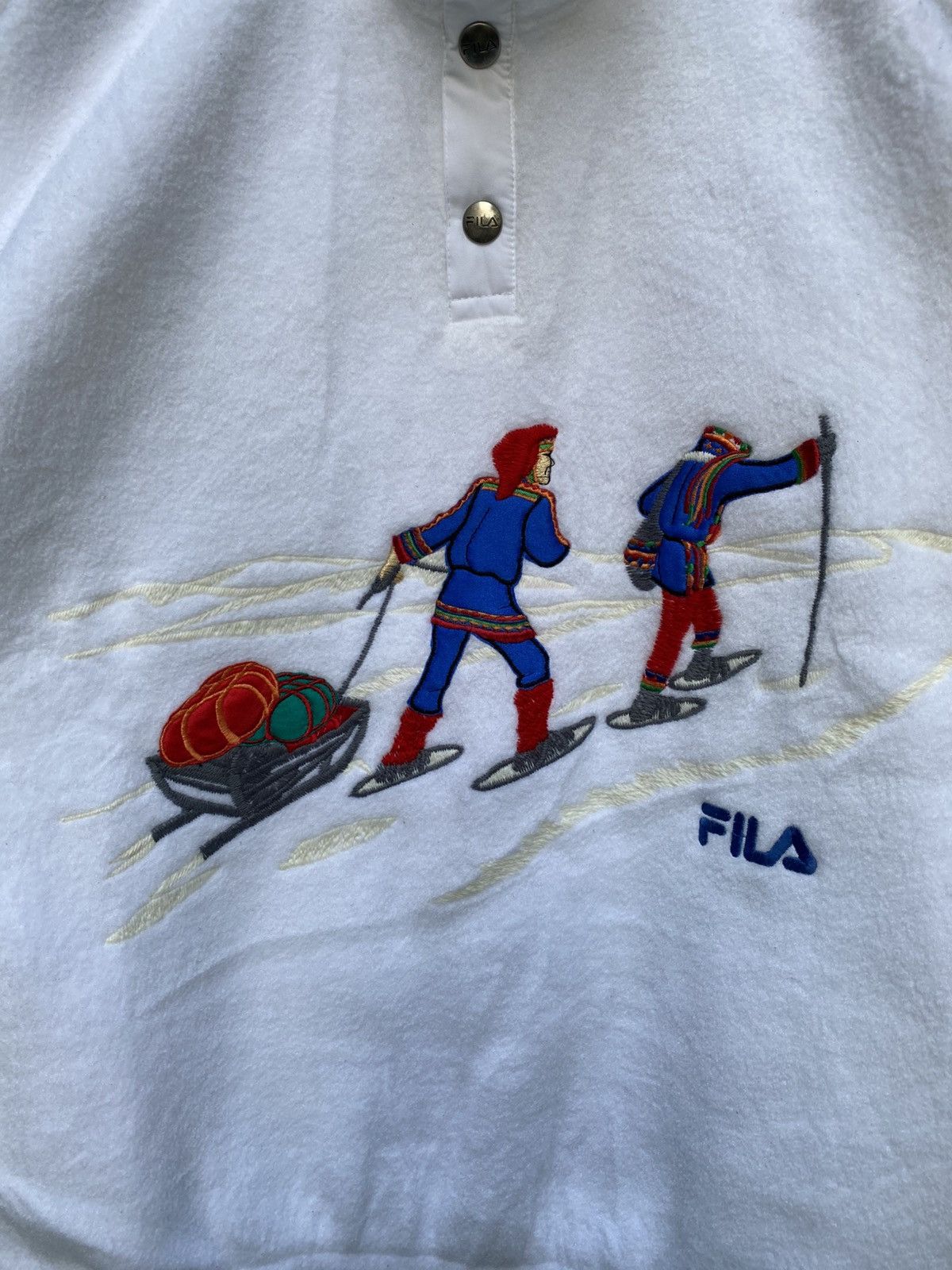 Fila Vintage Fila Rare Ski Embroidered Fleece Sweater Size US M / EU 48-50 / 2 - 5 Thumbnail