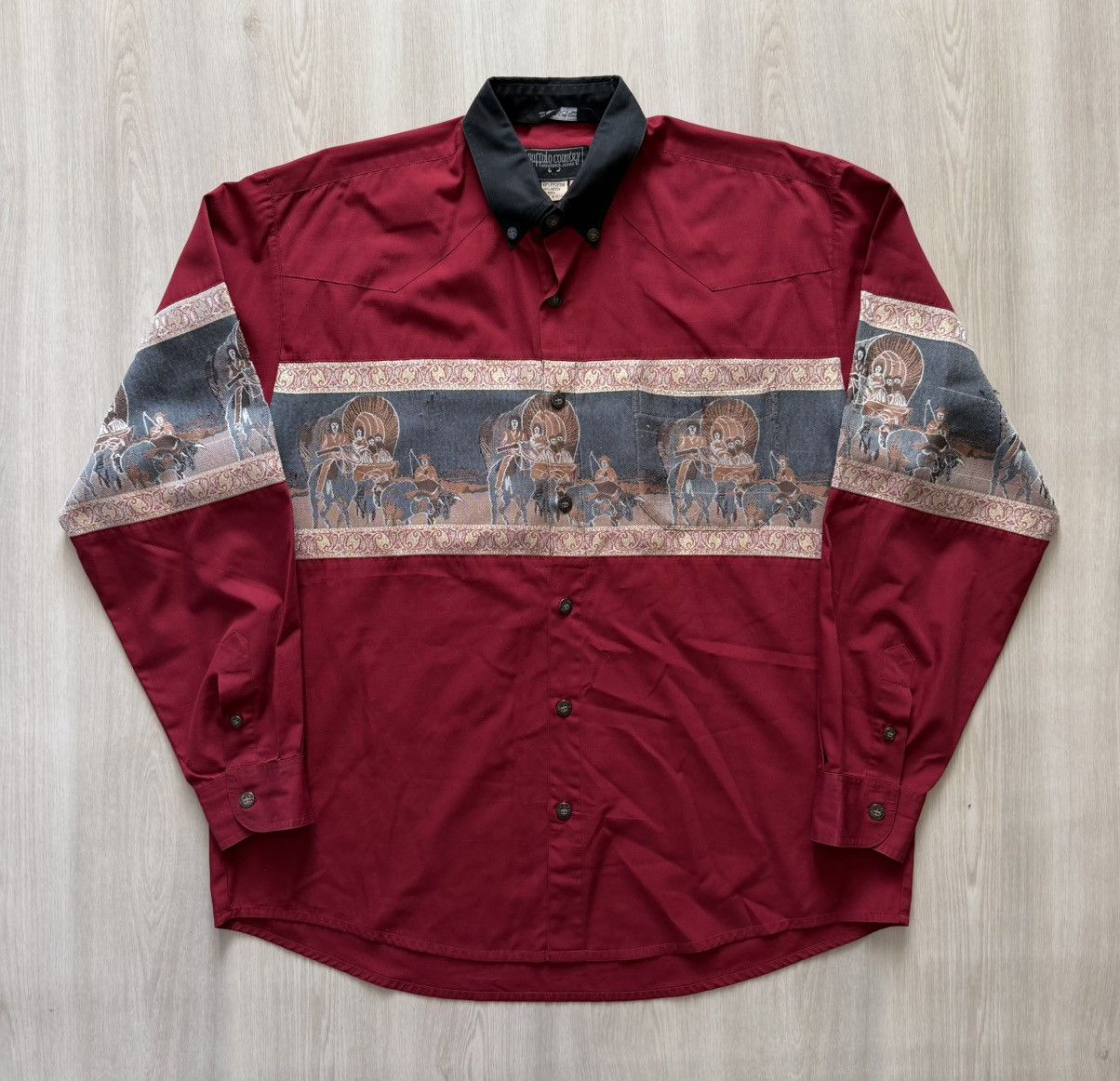 Vintage 2 Vintage Buffalo Country Western Cowboys Shirts Sz XL Size US XL / EU 56 / 4 - 8 Thumbnail
