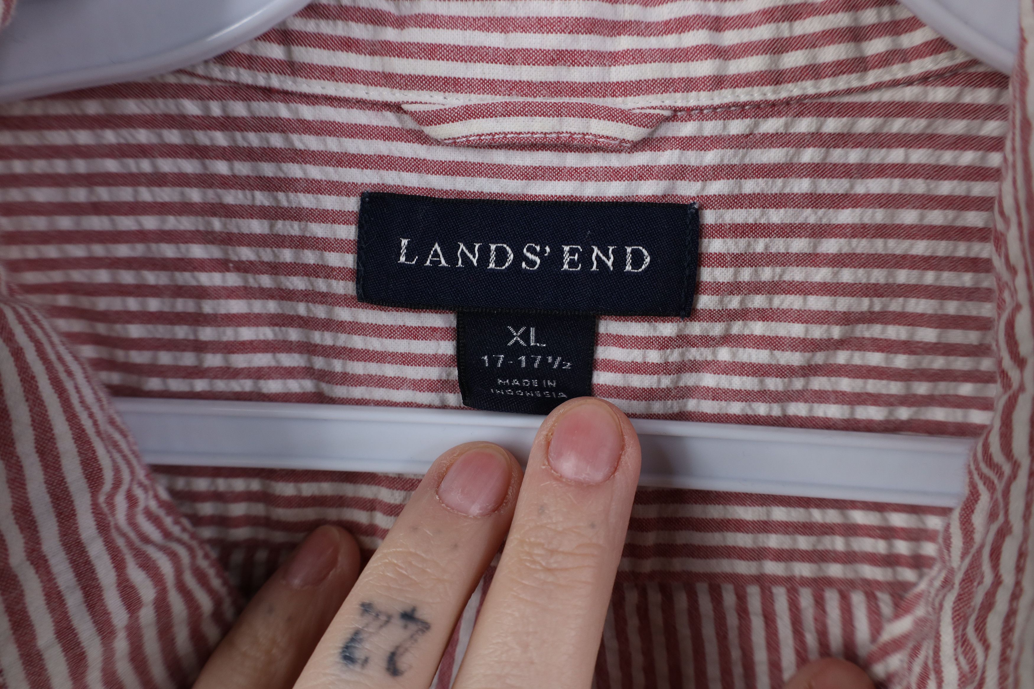 Lands' End Vintage 90s Lands End Short Sleeve Button Down Shirt Size US XL / EU 56 / 4 - 7 Thumbnail