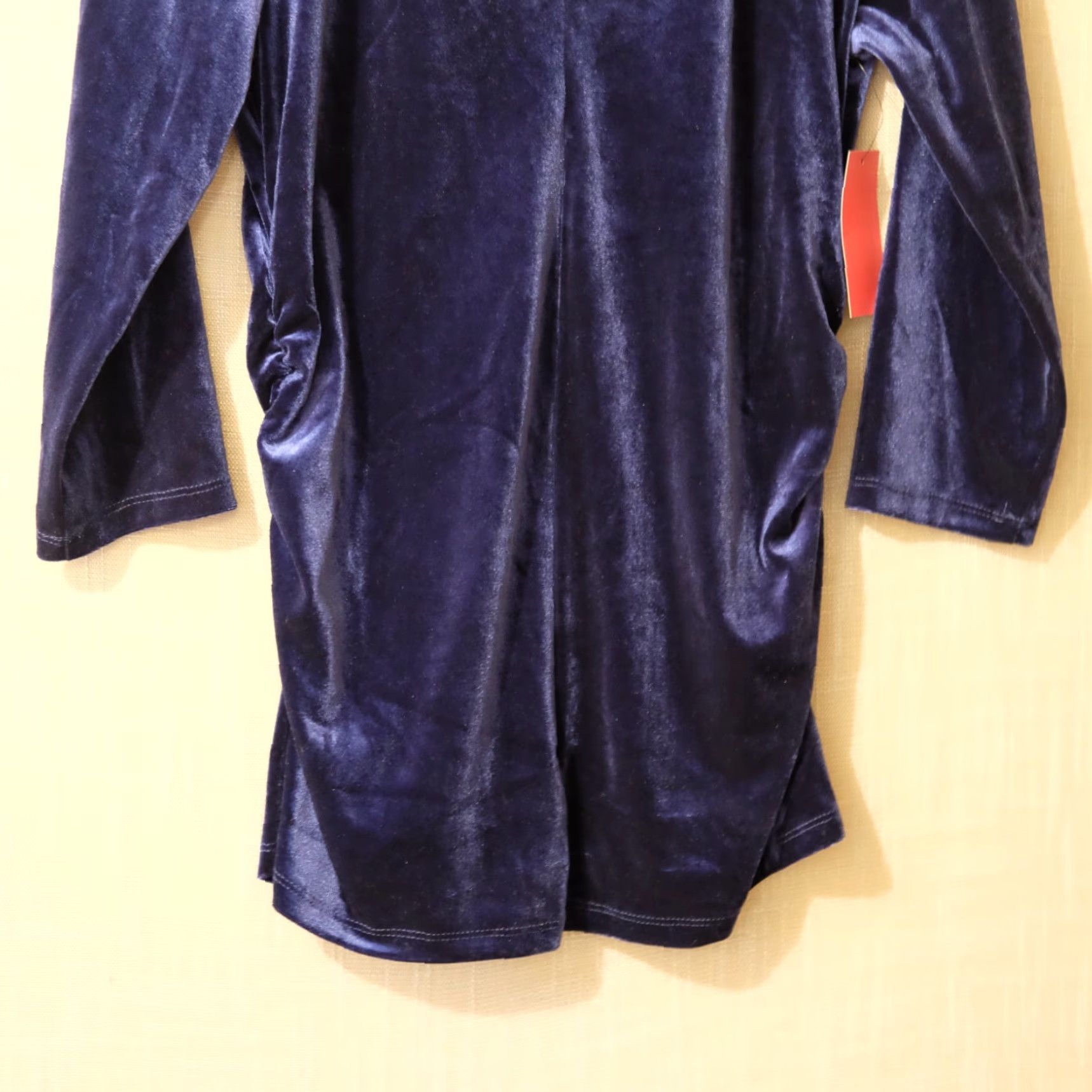 Vince Camuto VNC Vince Camuto Blouse Velvet V-Neck Blue 3/4 Sleeve Stretch Women's M Size M / US 6-8 / IT 42-44 - 3 Thumbnail