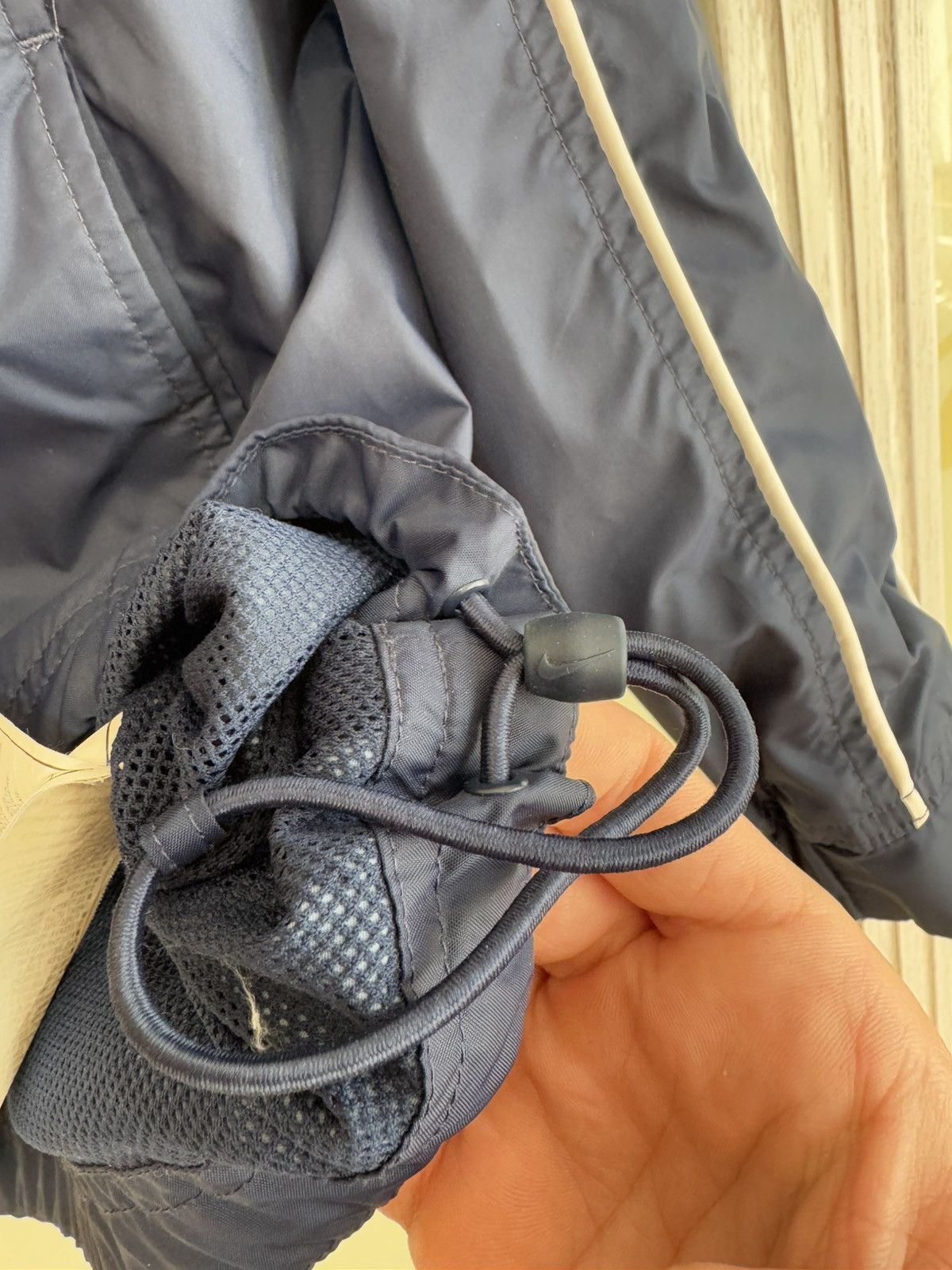 Nike × Vintage Nike Vintage Nylon Track Windbreaker Jacket Navy Drill Y2K Size US L / EU 52-54 / 3 - 12 Thumbnail