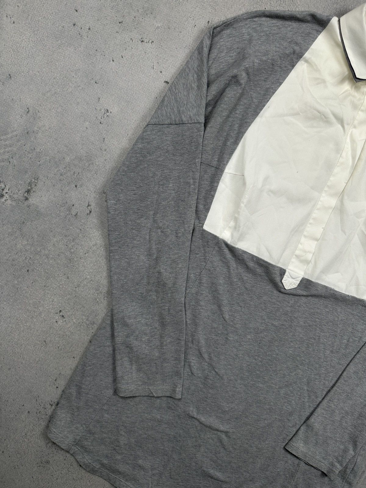 Brunello Cucinelli Brunello Cucinelli Grey Layered Polo Long Sleeve Shirt Italy Size L / US 10 / IT 46 - 2 Thumbnail