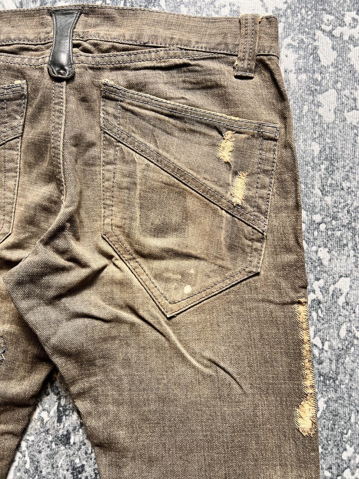 Boycott Boycott Destroyed Tappered Denim Jeans Size US 34 / EU 50 - 10 Thumbnail