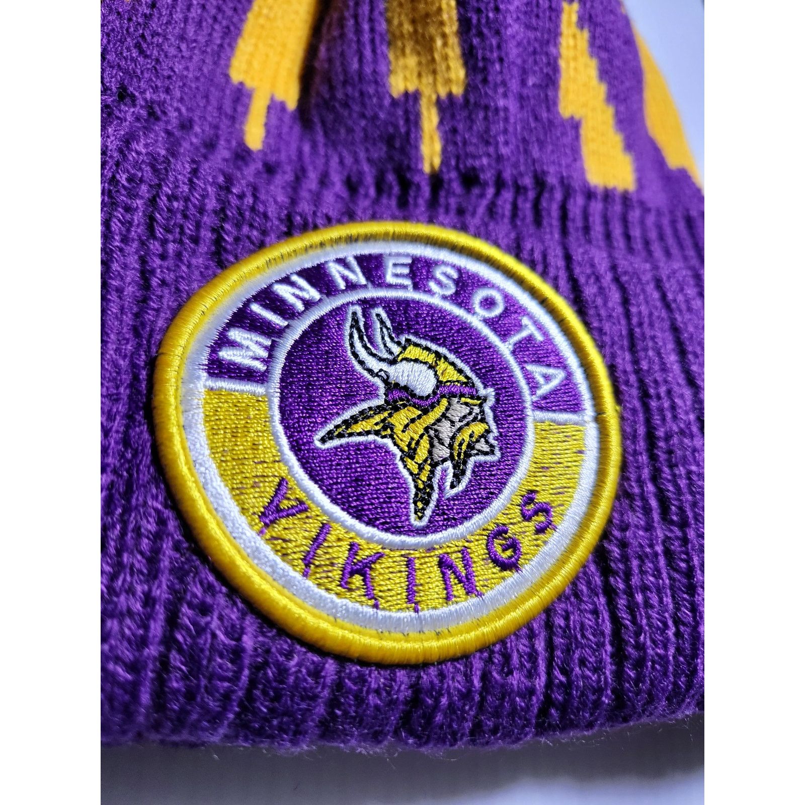 Other NWT Minnesota Vikings Sports Knit Pom Beanie Fleece Lined Size ONE SIZE - 2 Thumbnail