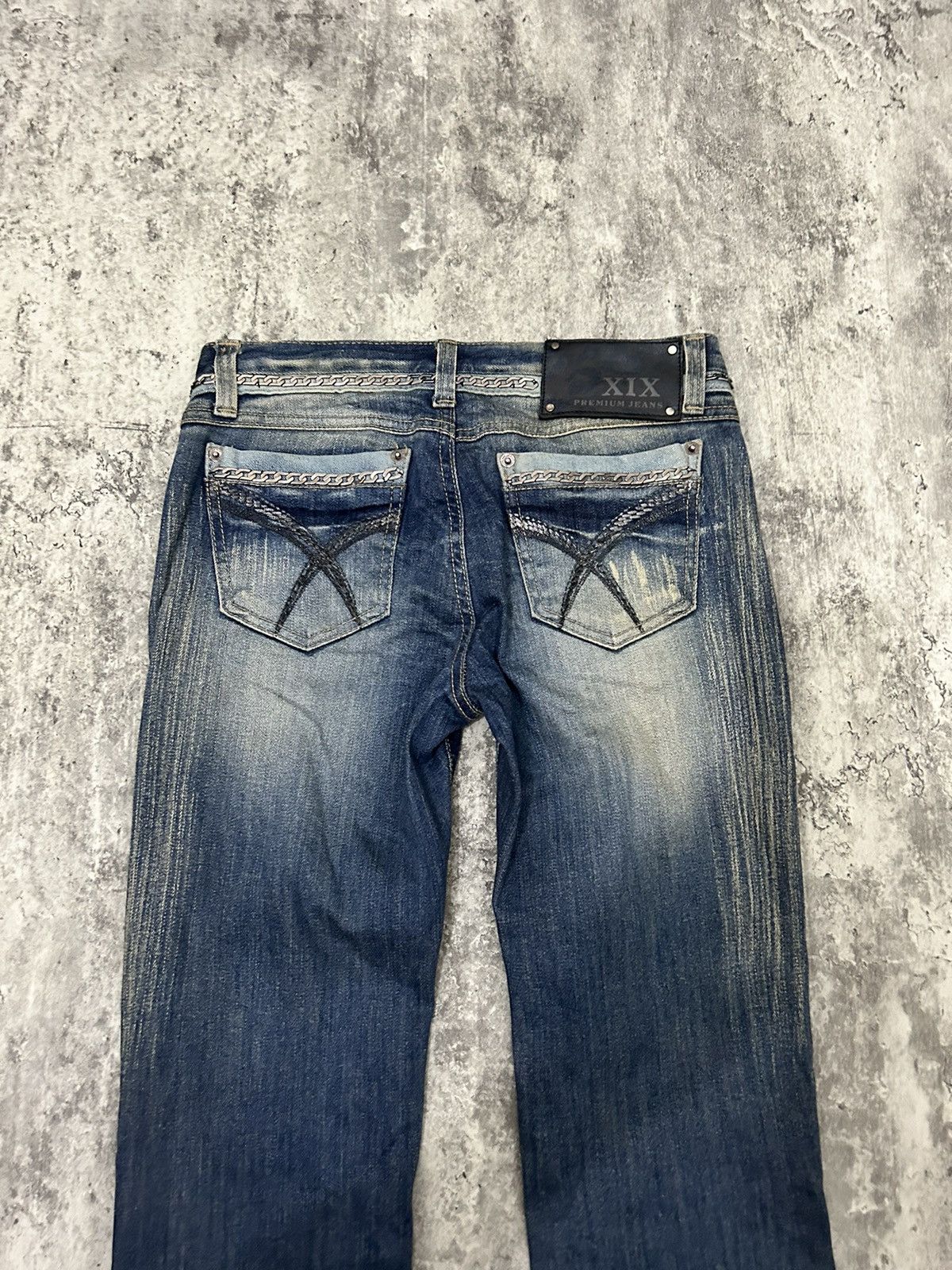 If Six Was Nine × Japanese Brand × Le Grande Bleu (L.G.B.) XIX Denim Chain Boot Cut Mudwash Pants Size US 28 / EU 44 - 8 Thumbnail