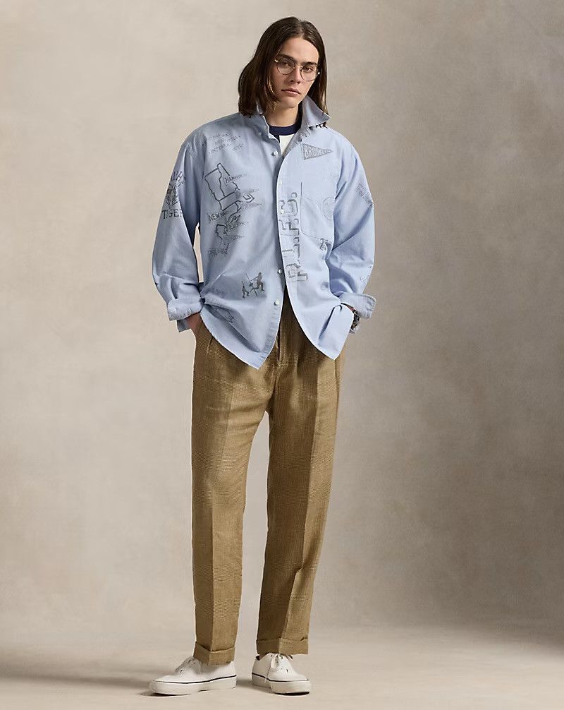Polo Ralph Lauren Polo Ralph Lauren The Big Shirt West Blue Oxford Sketch XL Size US XL / EU 56 / 4 - 6 Thumbnail