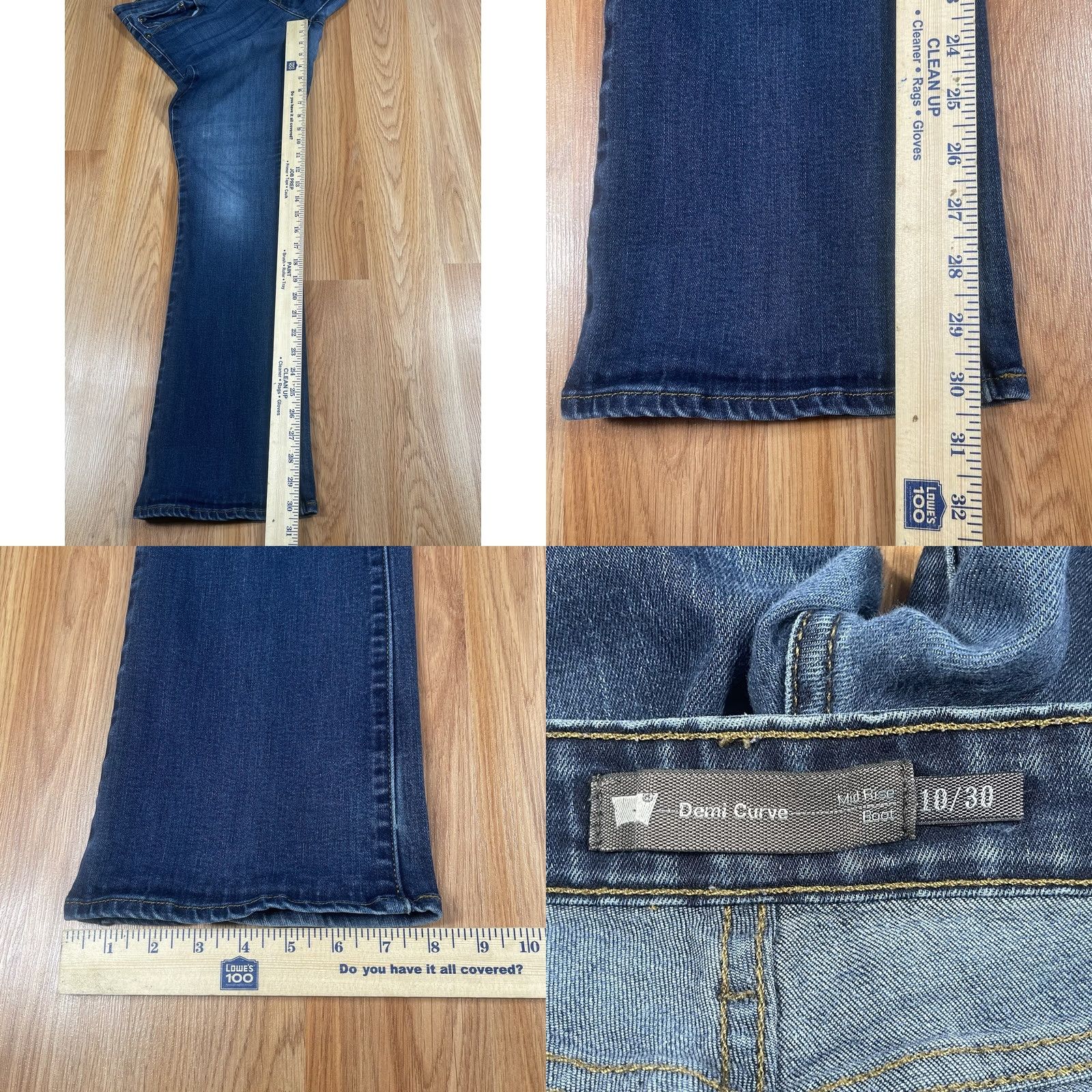 Levi's Levi’s Jeans Womens 10/30 Demi Curve Mid Rise Bootcut Denim Blue 30Wx32L Regular 5-Pocket Jeans Mens Womens Boys Girls Size 32" / US 10 / IT 46 - 8 Thumbnail