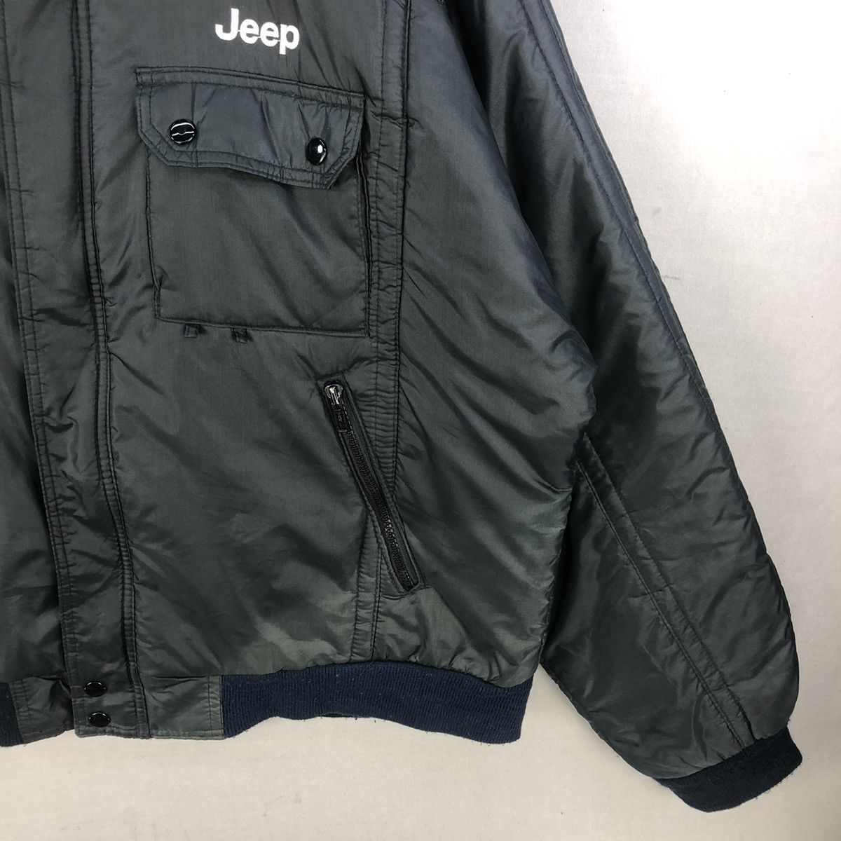 Vintage Vintage 80’s Upstream Racing Division Jeep Bomber Jacket Size US L / EU 52-54 / 3 - 3 Thumbnail