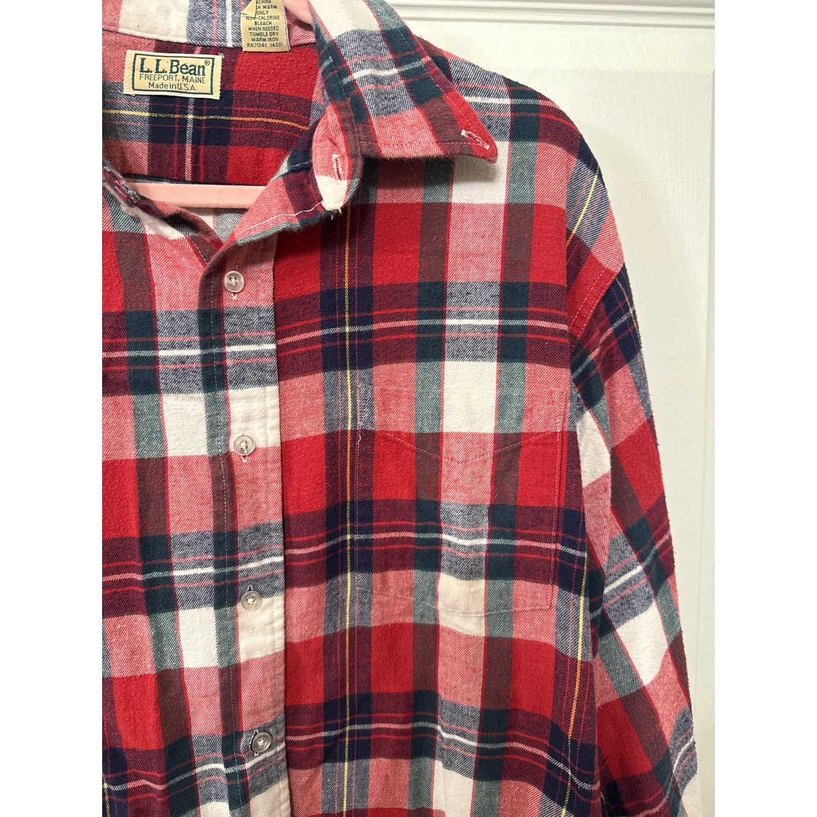 L.L. Bean L.L. Bean Freeport Maine Plaid Flannel Button Men's Shirt, L Size US L / EU 52-54 / 3 - 3 Thumbnail