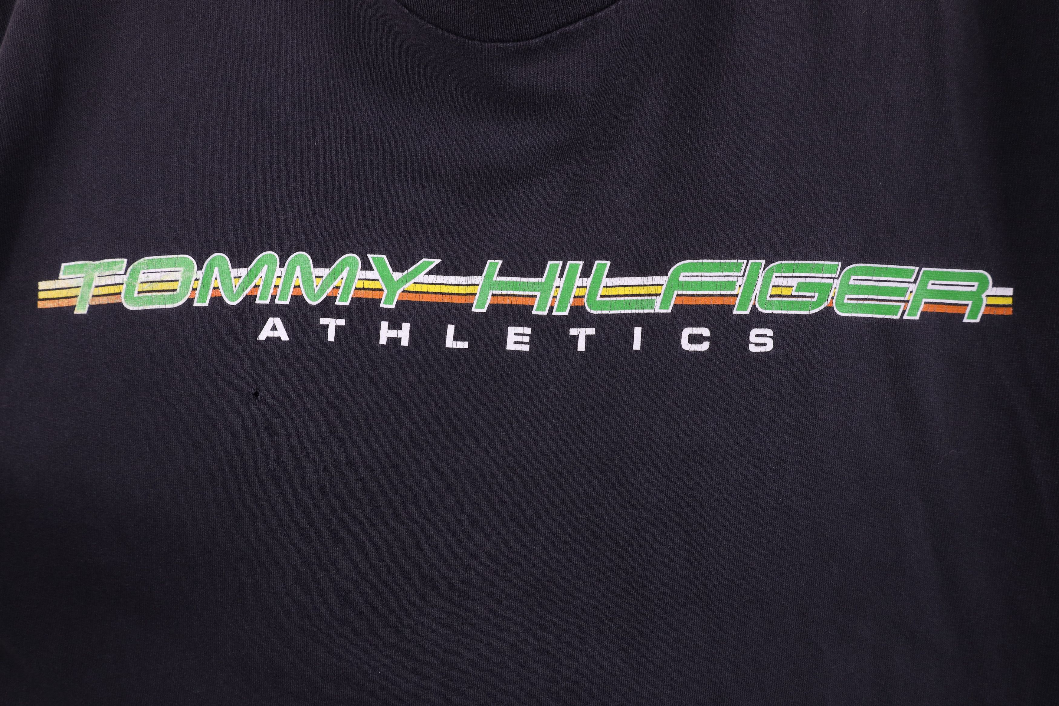 Tommy Hilfiger Vintage 90s Tommy Hilfiger Athletics Spell Out T-Shirt USA Size US L / EU 52-54 / 3 - 4 Thumbnail