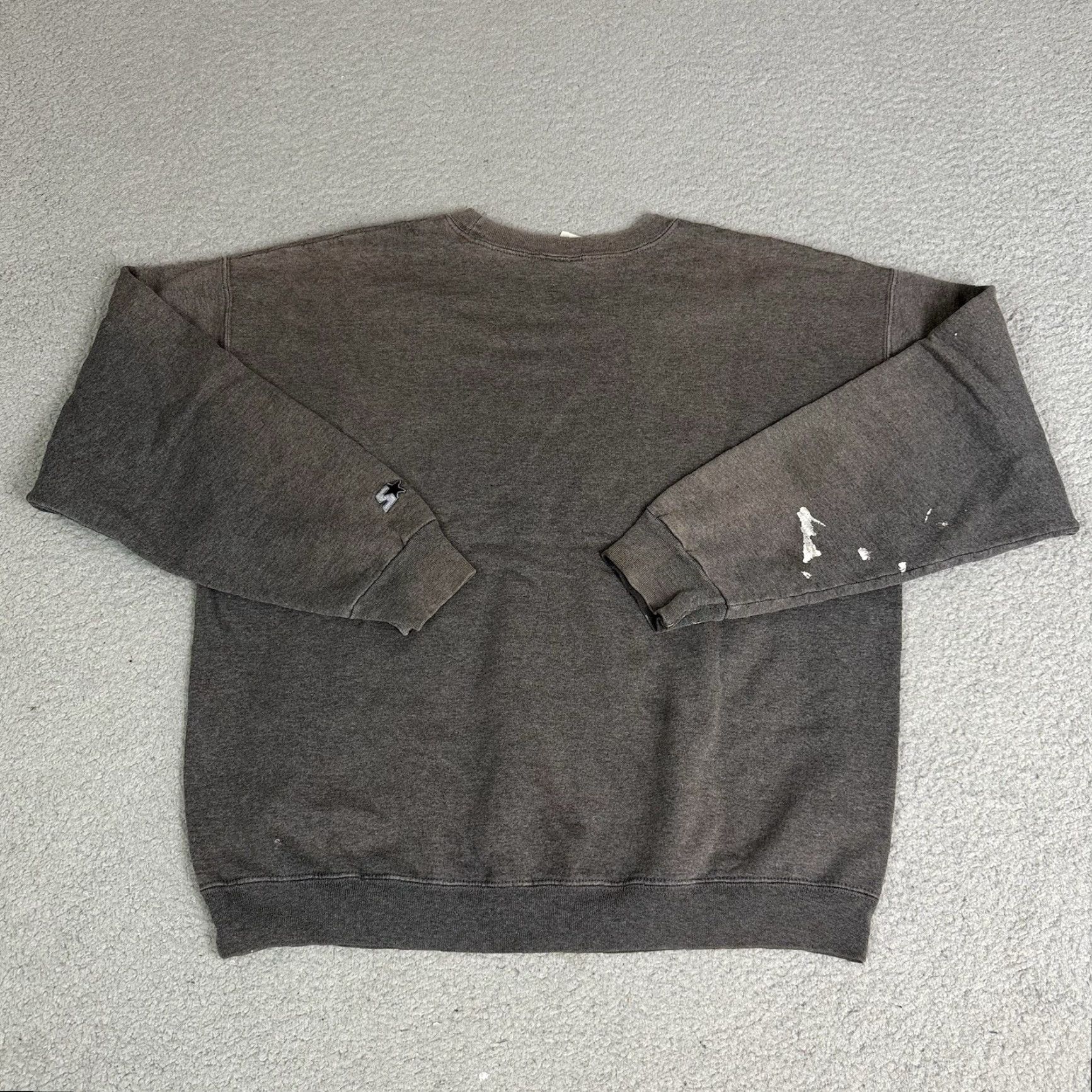 Starter VINTAGE Starter Sweatshirt Mens L Gray Distressed Sun Faded Boxy Thrashed 90s Hip Hop Size US L / EU 52-54 / 3 - 5 Thumbnail
