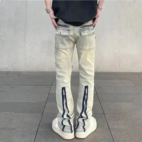Japanese Brand Zipper pocket flare jeans Size US 30 / EU 46 - 2 Thumbnail