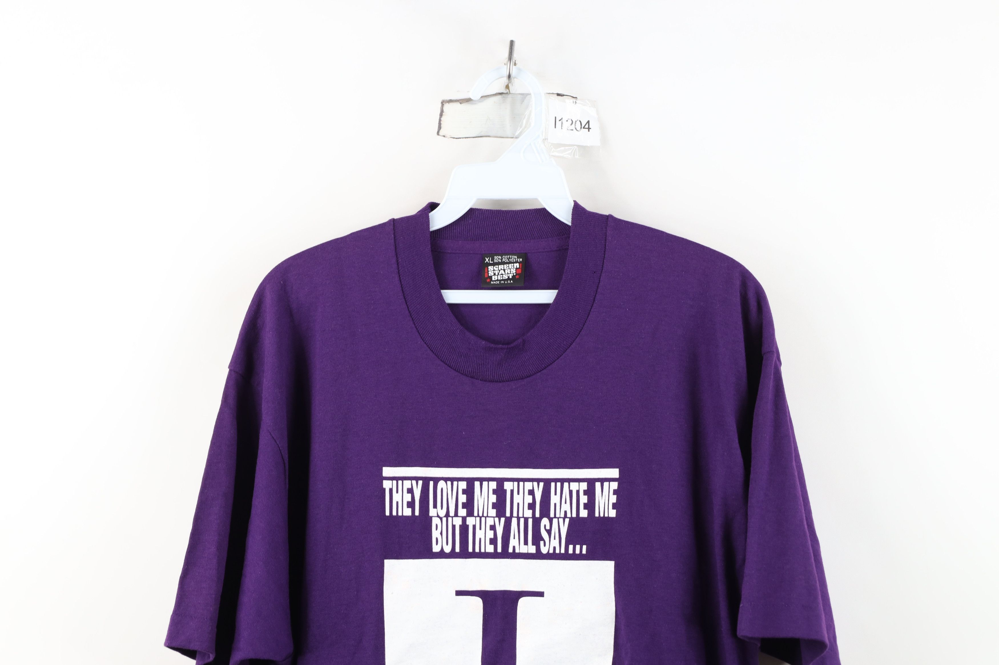 Vintage Vintage 90s Hate Me But They All Say I Look Good T-Shirt Size US XL / EU 56 / 4 - 2 Thumbnail