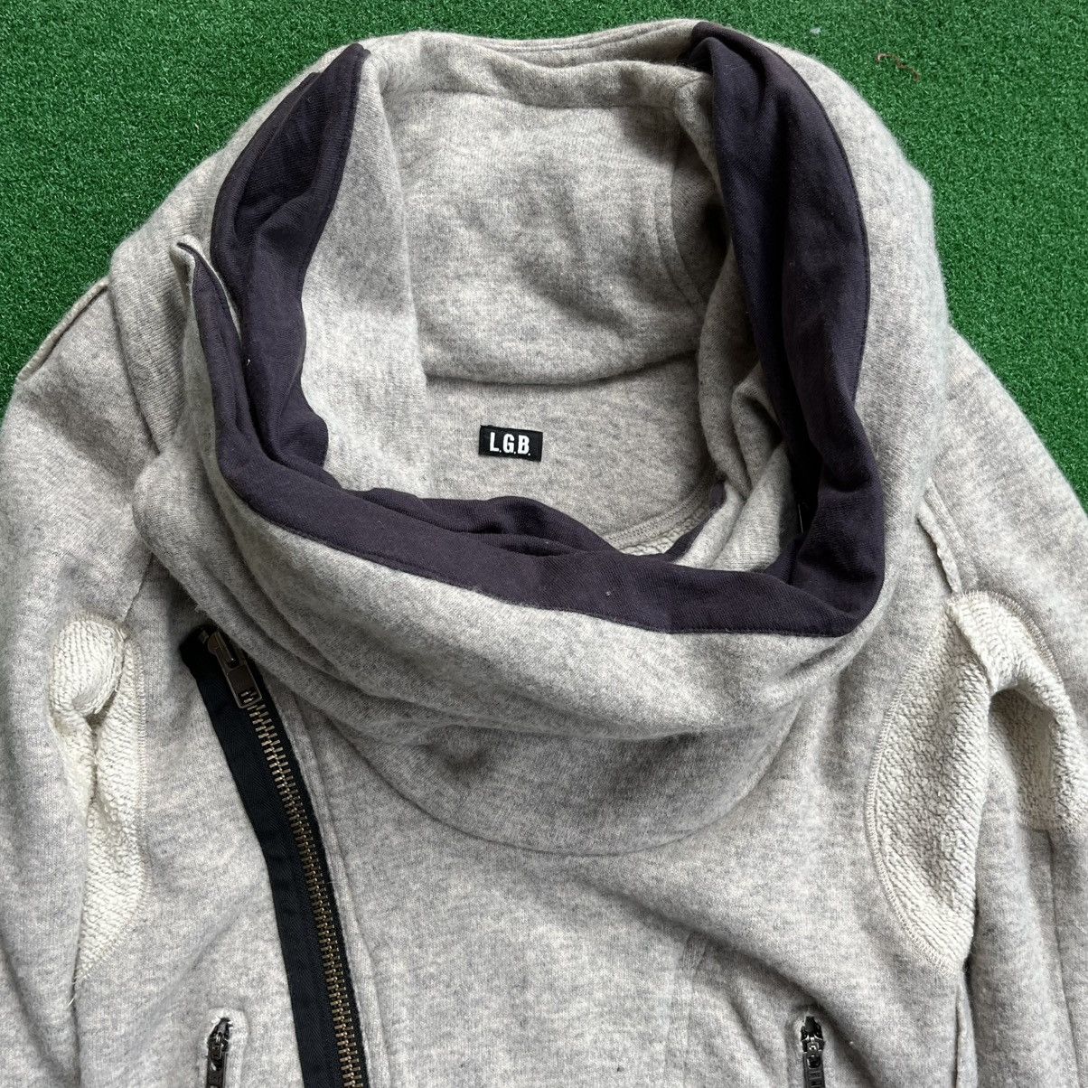Le Grande Bleu (L.G.B.) Vintage bono-16 light jacket grey cotton blend asymmetrical Size US S / EU 44-46 / 1 - 2 Thumbnail
