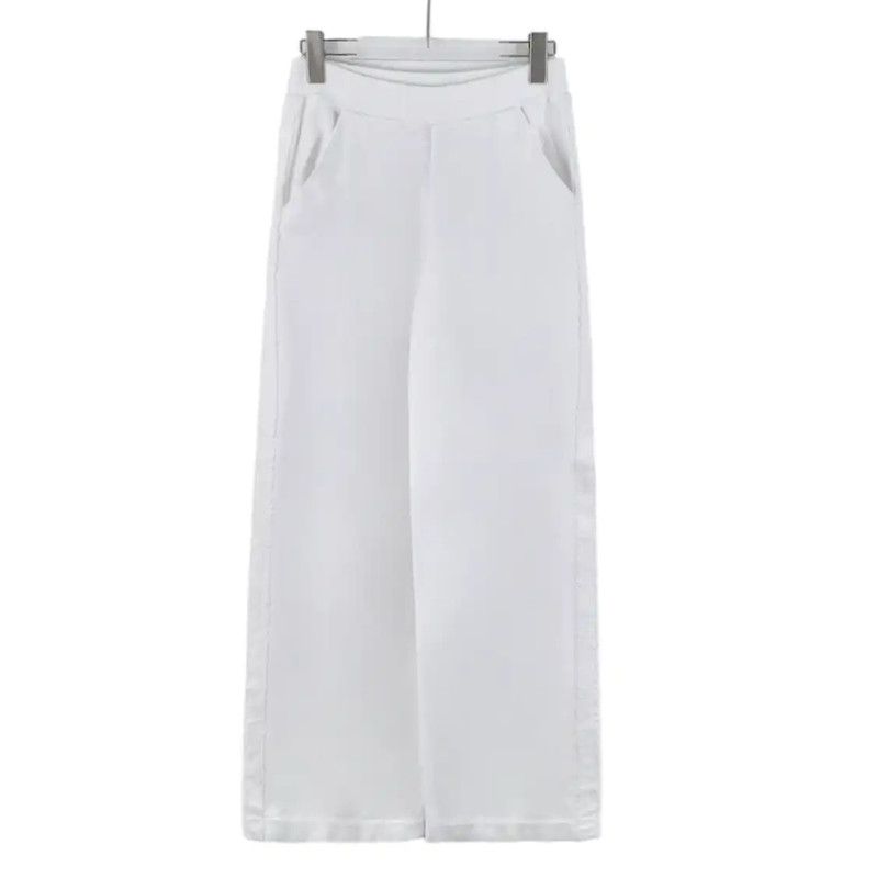 Chanel Chanel White Cotton Casual Pants for Women 0089 Size 23" - 1 Thumbnail