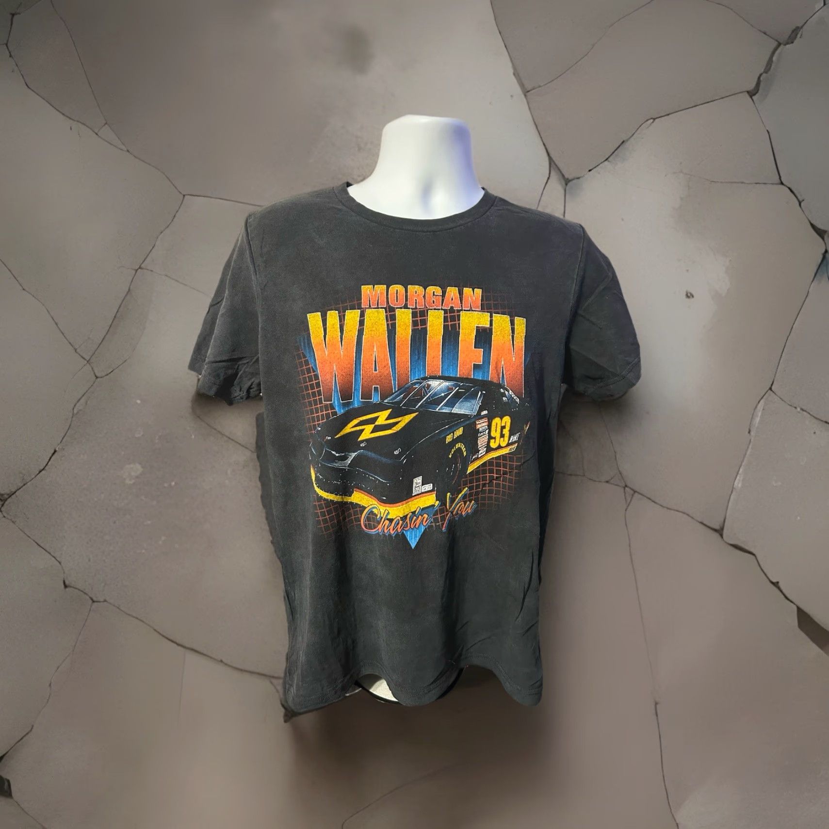 Vintage VINTAGE? No. Morgan Wallen Chasing You Race Car #93 Shirt Men Large Black Short Sleeve Canvas Size US L / EU 52-54 / 3 - 6 Thumbnail