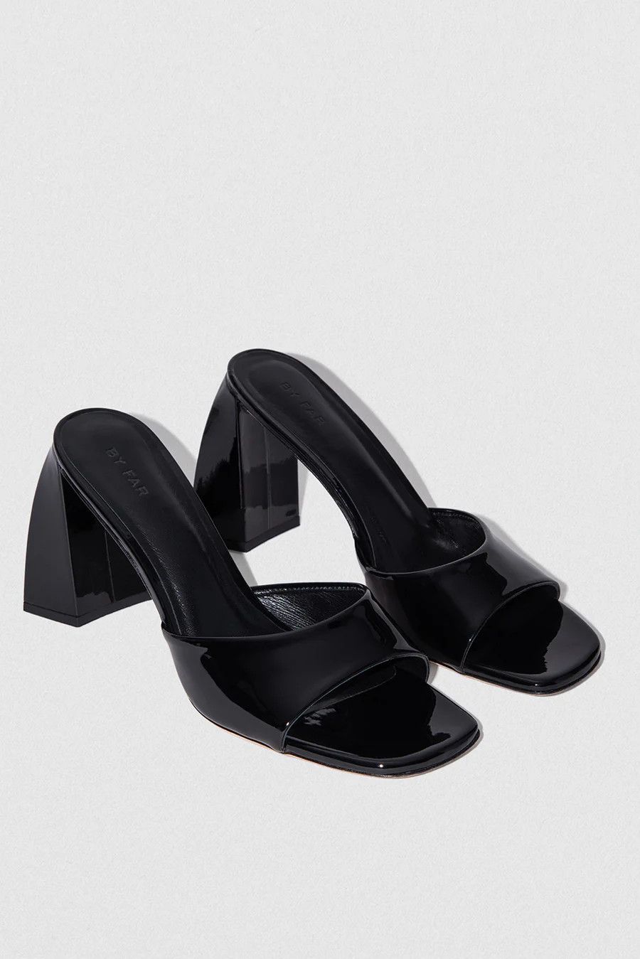 By Far o1mle1224 Patent Leather Mules in Black Size US 8 / IT 38 - 2 Thumbnail