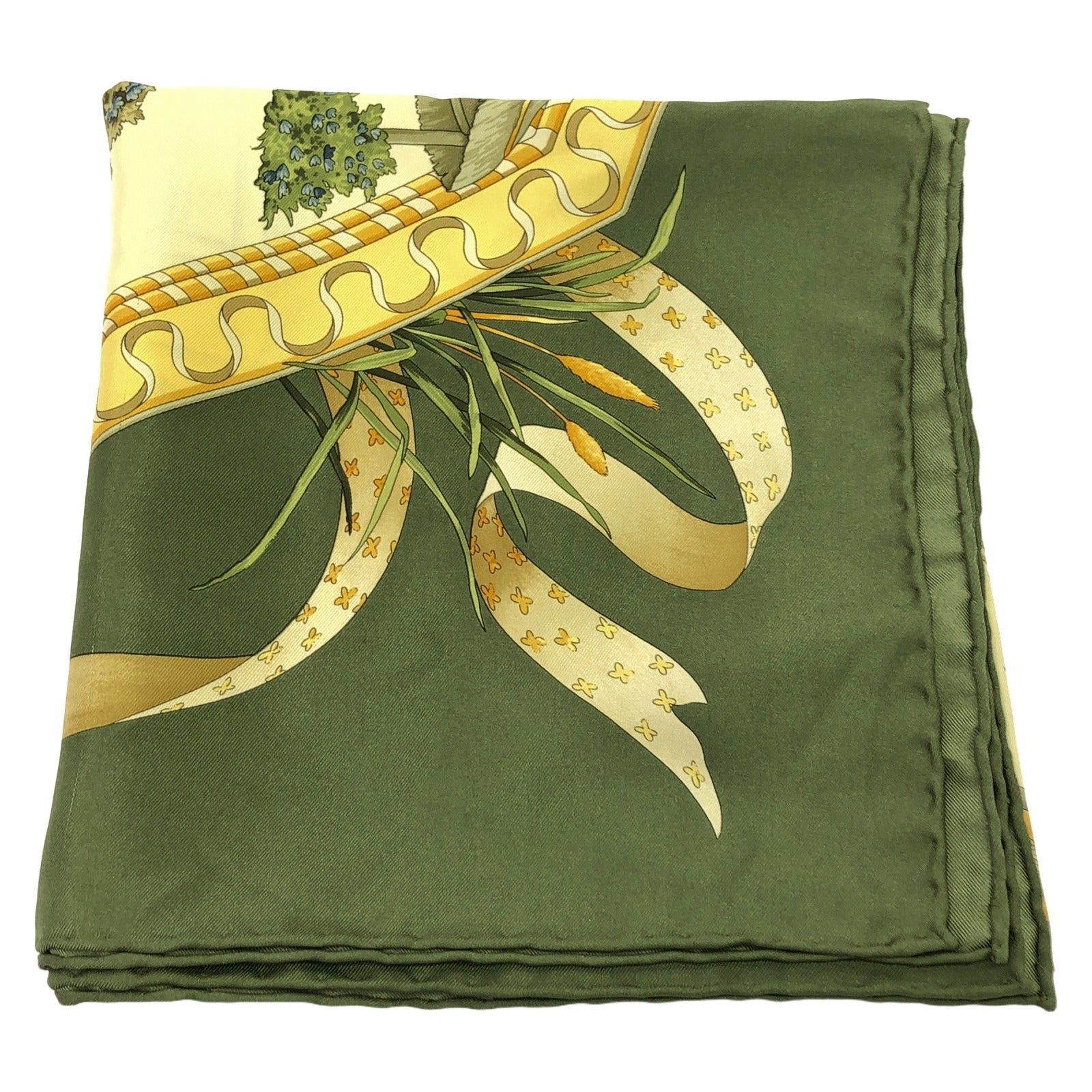 Salvatore Ferragamo Salvatore Ferragamo Scarf Silk Green Size ONE SIZE - 1 Thumbnail