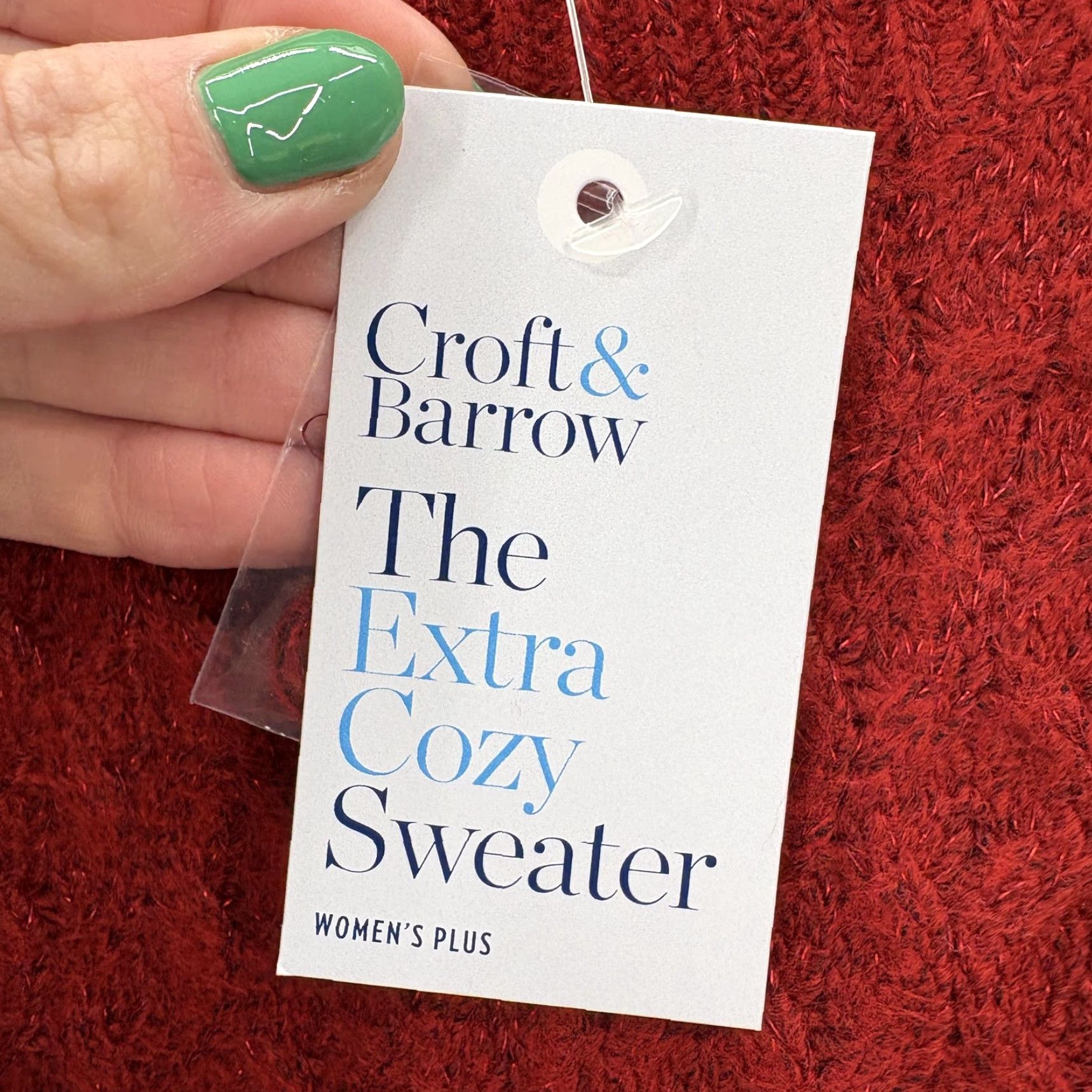 Croft & Barrow Croft & Barrow Sweater Womens 3X Red Cable Knit Crew Neck NWT Extra Cozy Pullover Casual Knit Womens 3X Red Crew Neck Cable Knit Sweater NWT Size XXL / US 16-18 / IT 52-54 - 5 Thumbnail