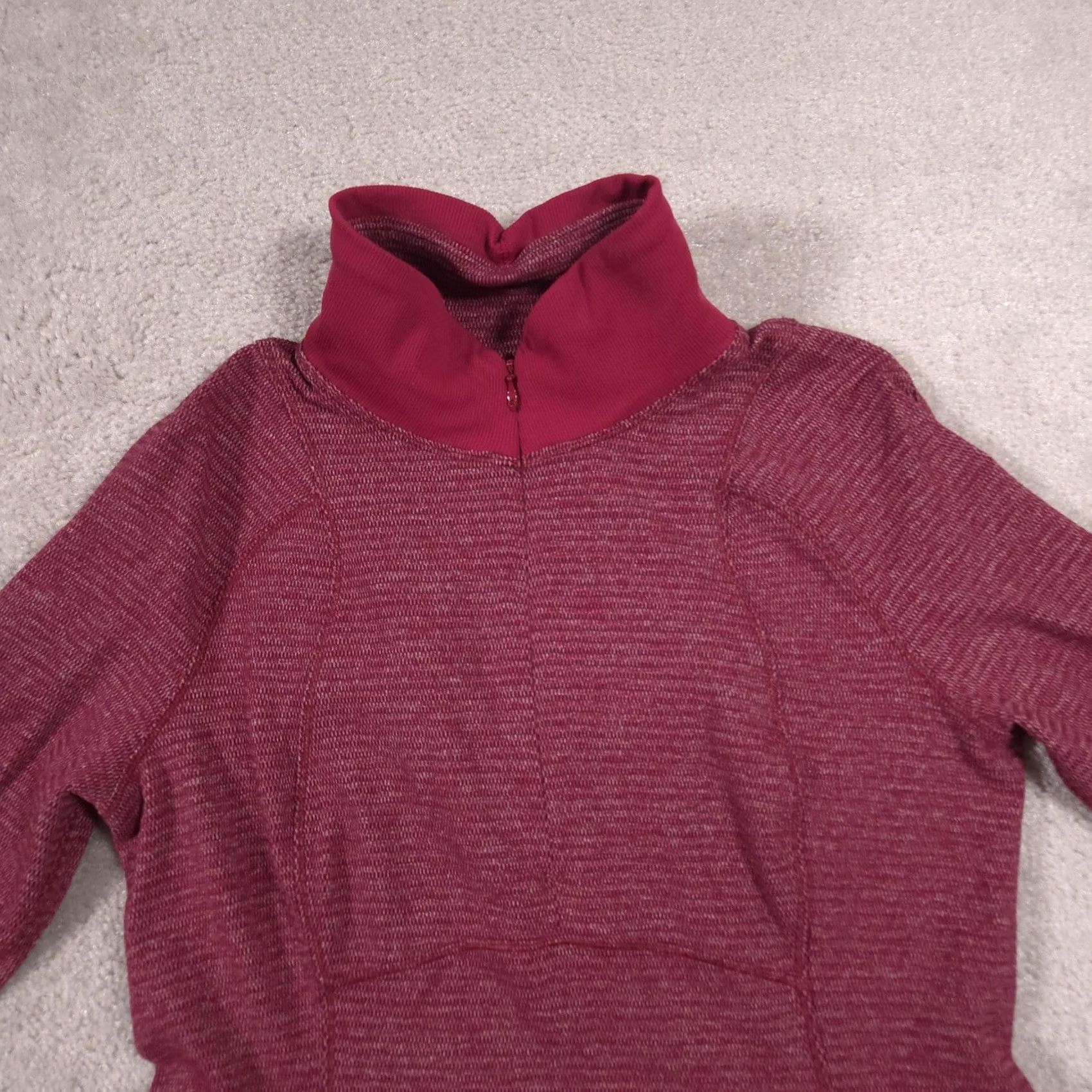 Lululemon Lululemon Pullover Womens Small Pink Striped 1/4 Zip Long Sleeve Running Top Size S / US 4 / IT 40 - 2 Thumbnail