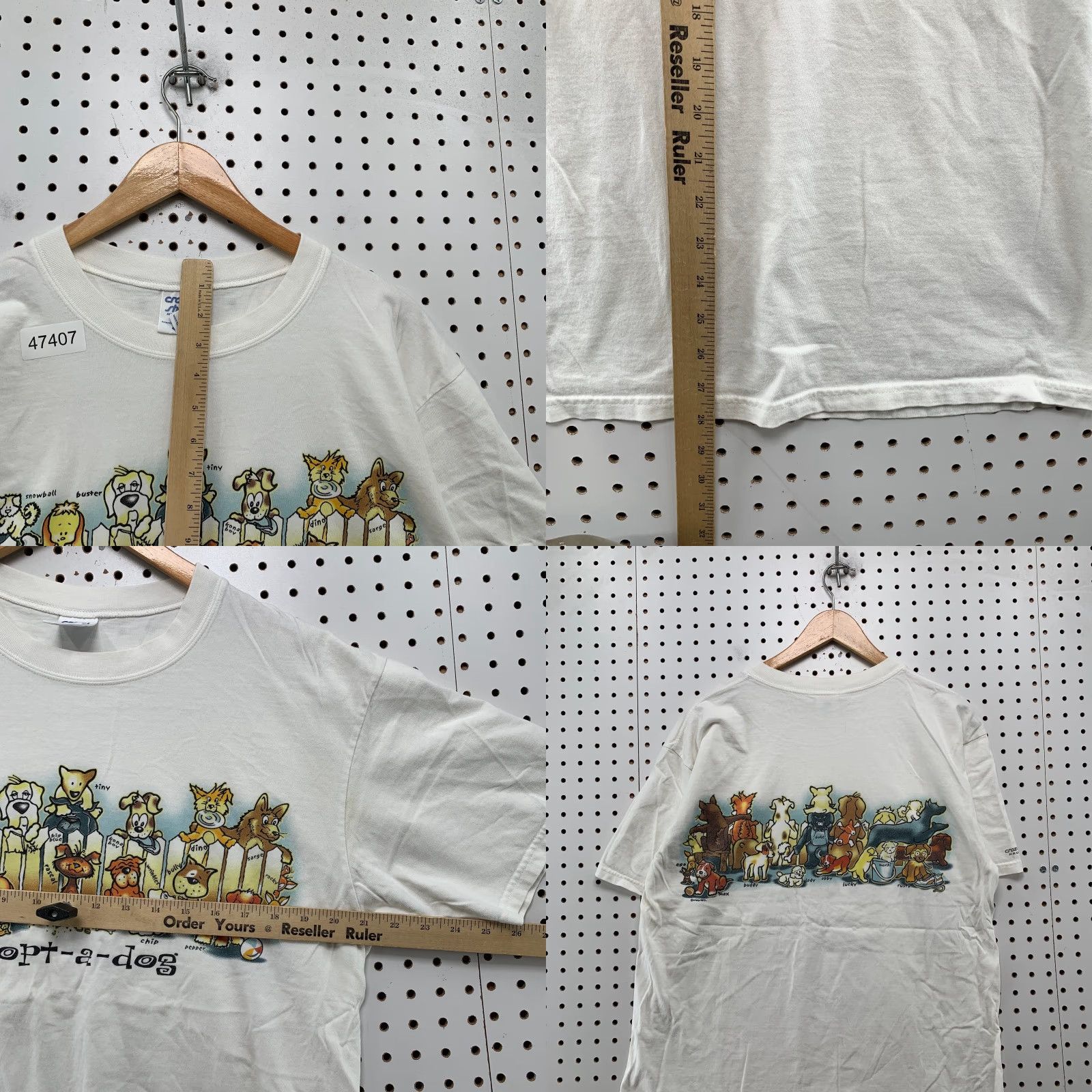 Vintage VINTAGE Crazy Shirts Adopt A Dog Hawaii T Shirt Mens Large White Short Sleeve Size US L / EU 52-54 / 3 - 9 Thumbnail