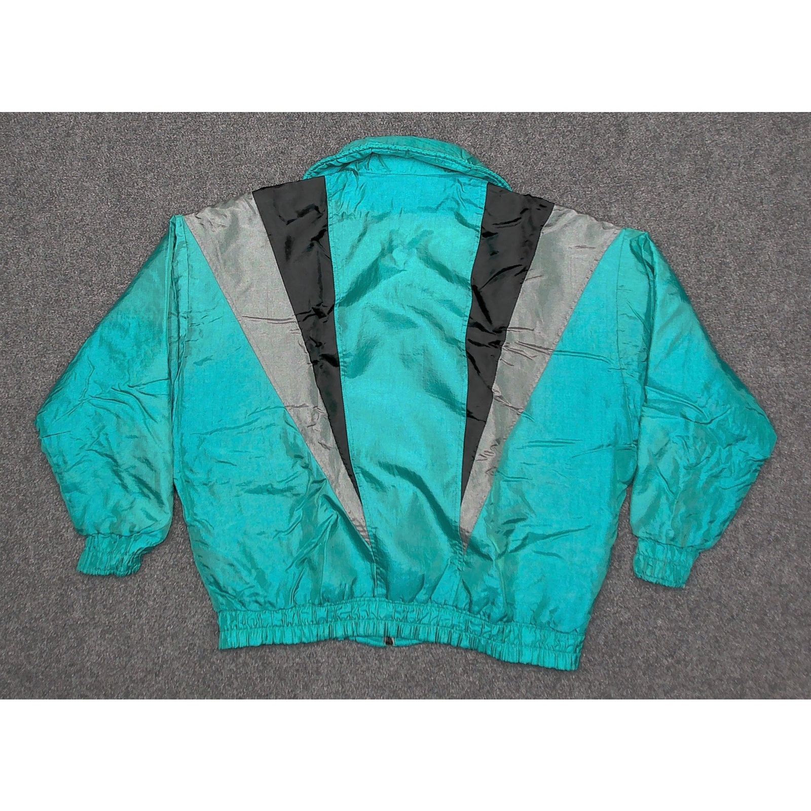 Vintage Vintage 80s Teal Boxy Batwing Ski Jacket Size XL / US 12-14 / IT 48-50 - 4 Thumbnail