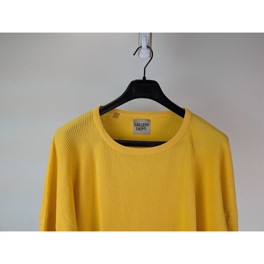 Gallery Dept. o1rshd1 Long Sleeved Waffle Knit T-Shirt in Yellow Size US XL / EU 56 / 4 - 4 Thumbnail
