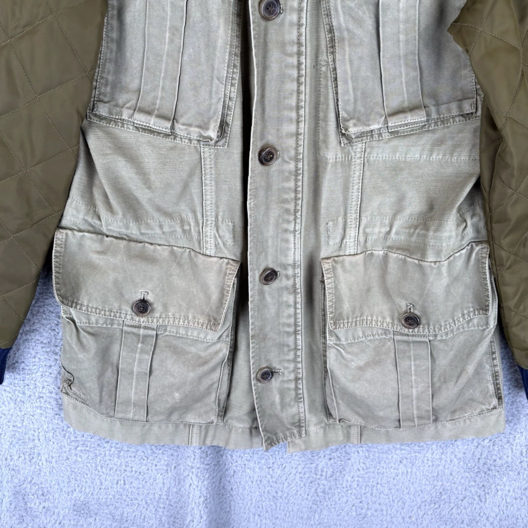 J.Crew J.CREW Jacket Womens M Olive Canvas Twill Chore Military Pockets Full Zip Lightweight Casual Workwear Size M / US 6-8 / IT 42-44 - 3 Thumbnail
