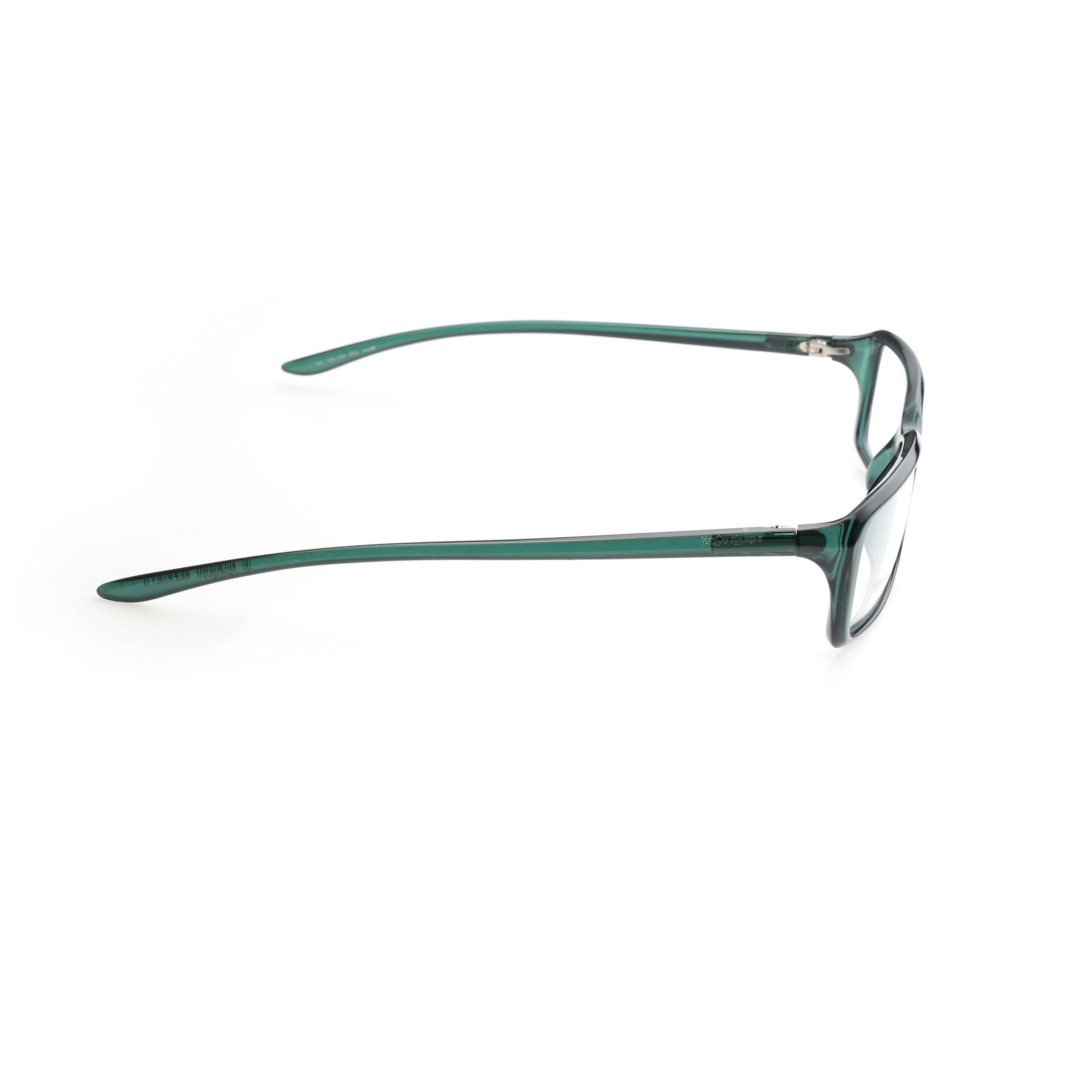Yves Saint Laurent Yves Saint Laurent FW2003 Dark Green Transparent Glasses Size ONE SIZE - 3 Thumbnail