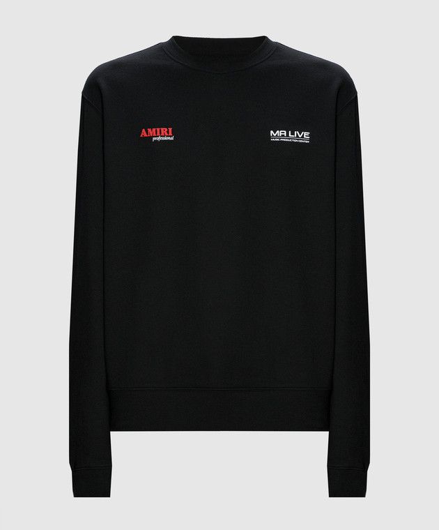 Amiri o1mle0725 Drum Machine Crewneck Sweatshirt in Black Size US XL / EU 56 / 4 - 1 Thumbnail