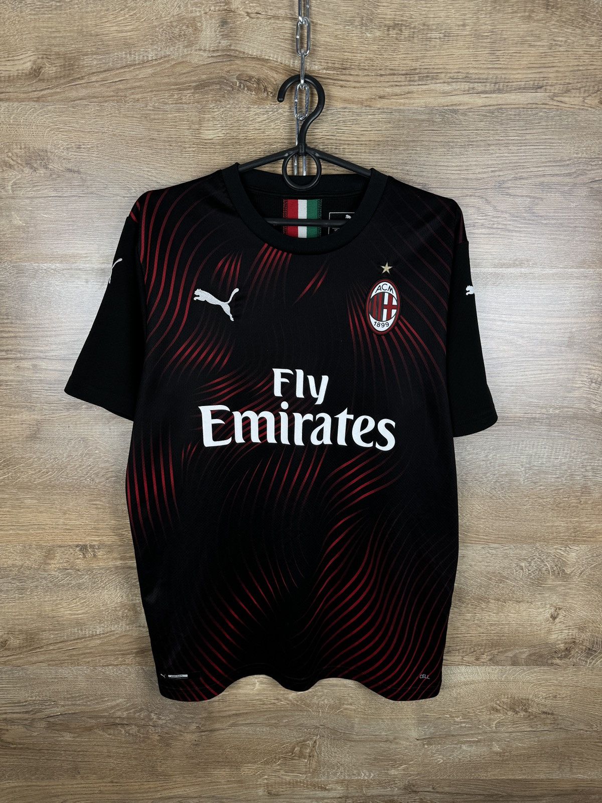 Puma Mens Vintage Puma ACM Milan T-shirt soccer jersey tee Size US M / EU 48-50 / 2 - 1 Thumbnail